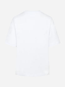 T-shirt girocollo con logo bianca