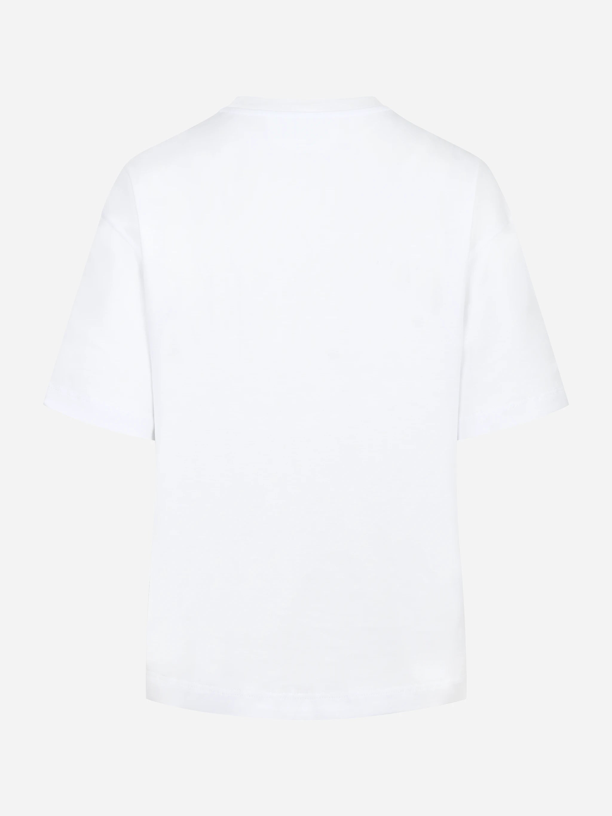 T-shirt girocollo con logo bianca