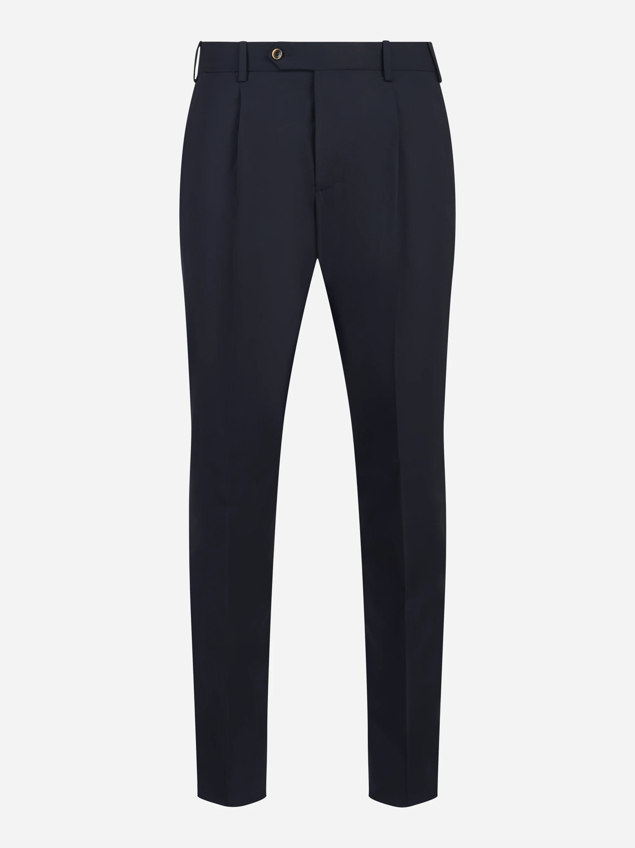 Pantalone Union con una pince in lana light blu