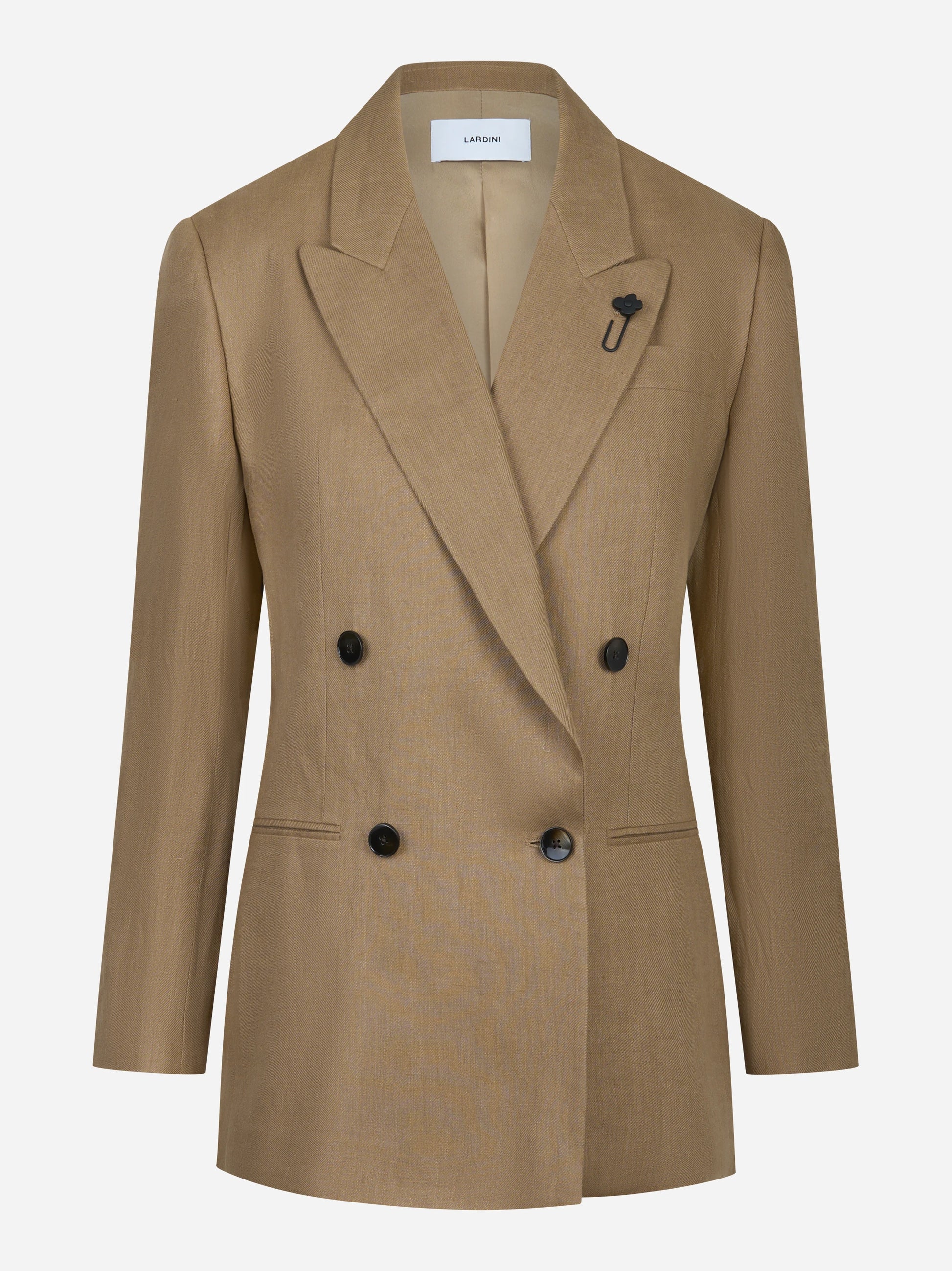 Blazezr doppiopetto in lino beige