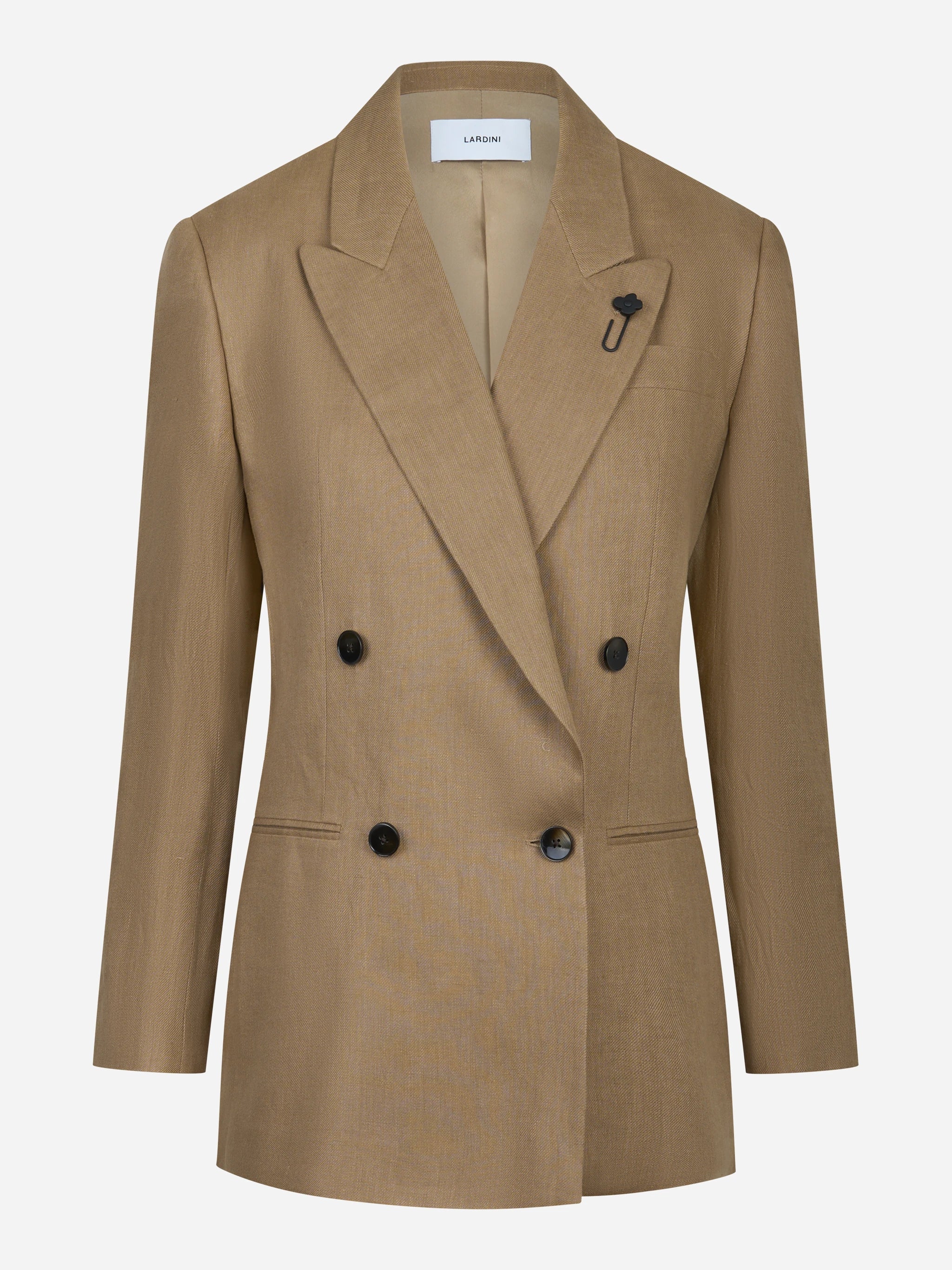 Blazezr doppiopetto in lino beige