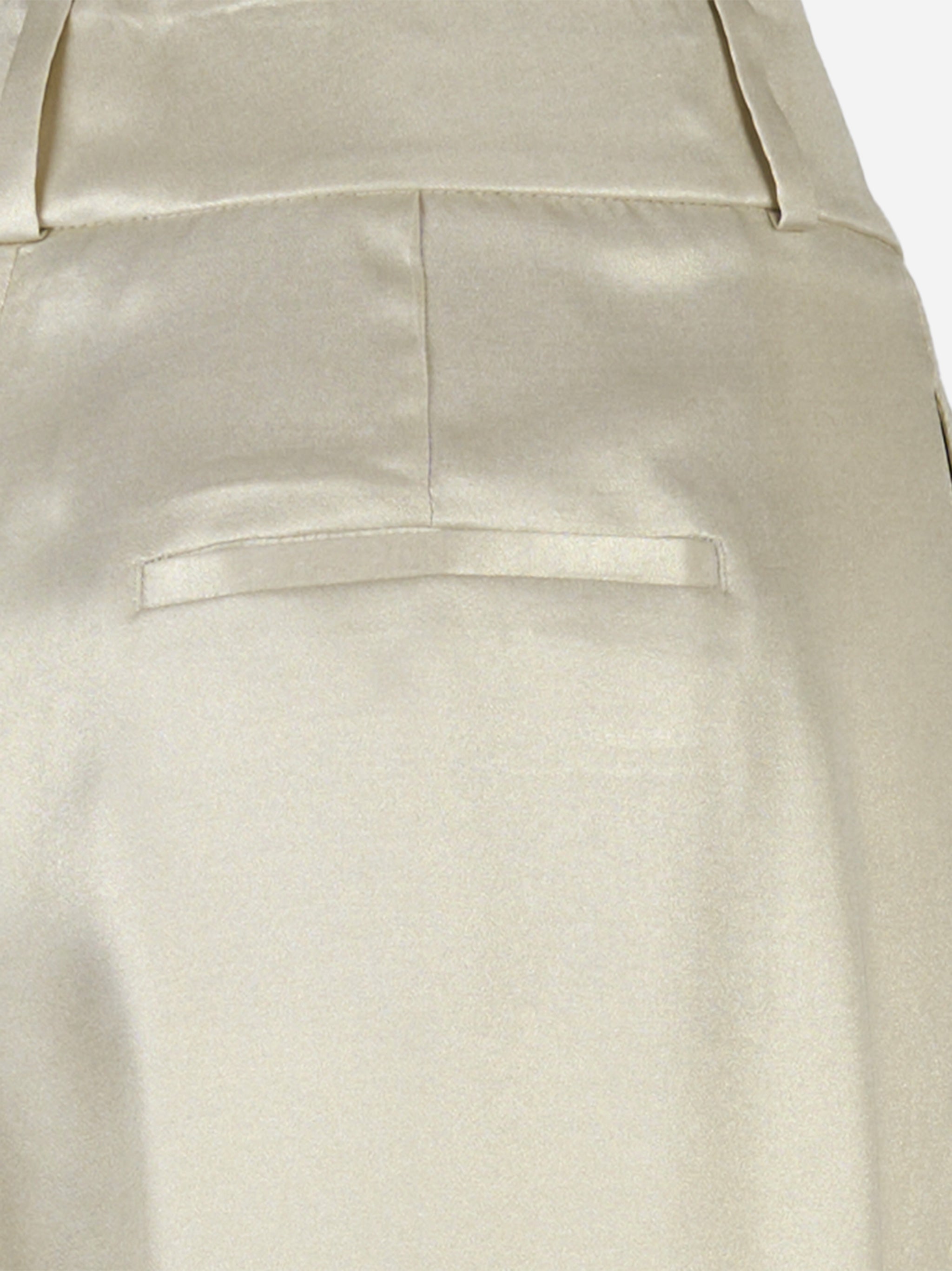 Pantalone palazzo con pinces laminato Bianco