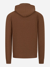 Maglia Malcolm con cappuccio in lana Marrone