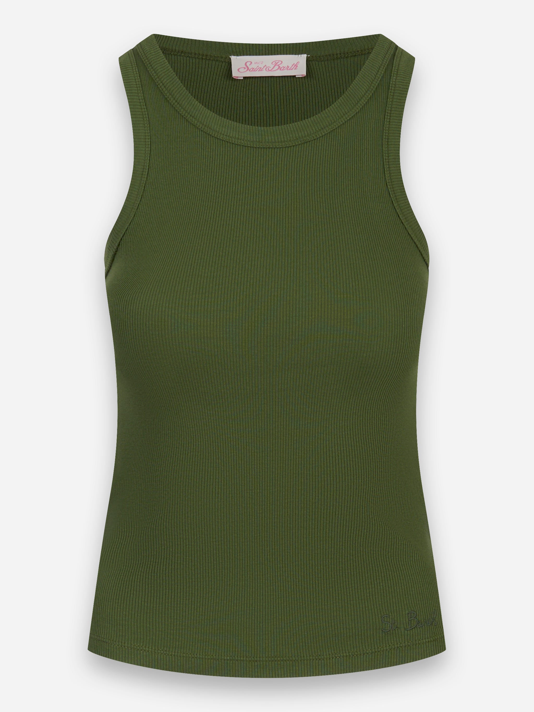 Tank top Ada a costine Verde