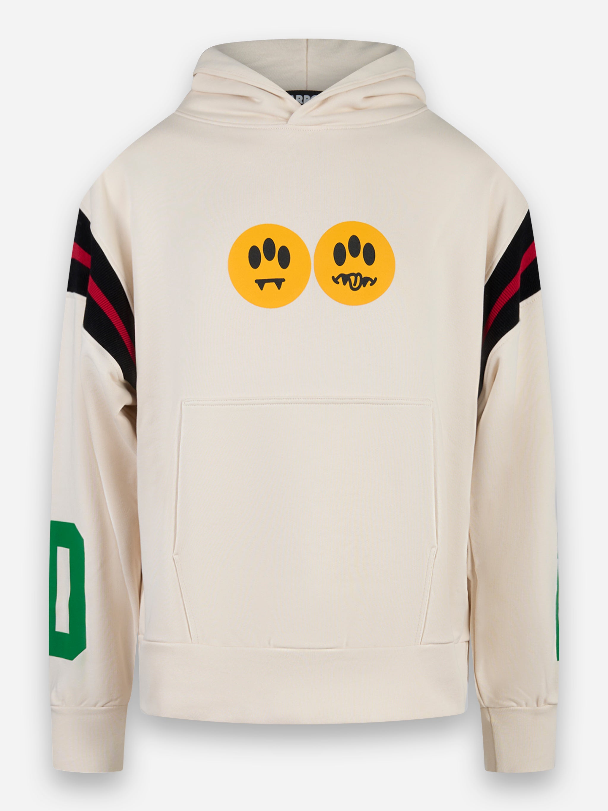 Hoodie con stampa logo Beige
