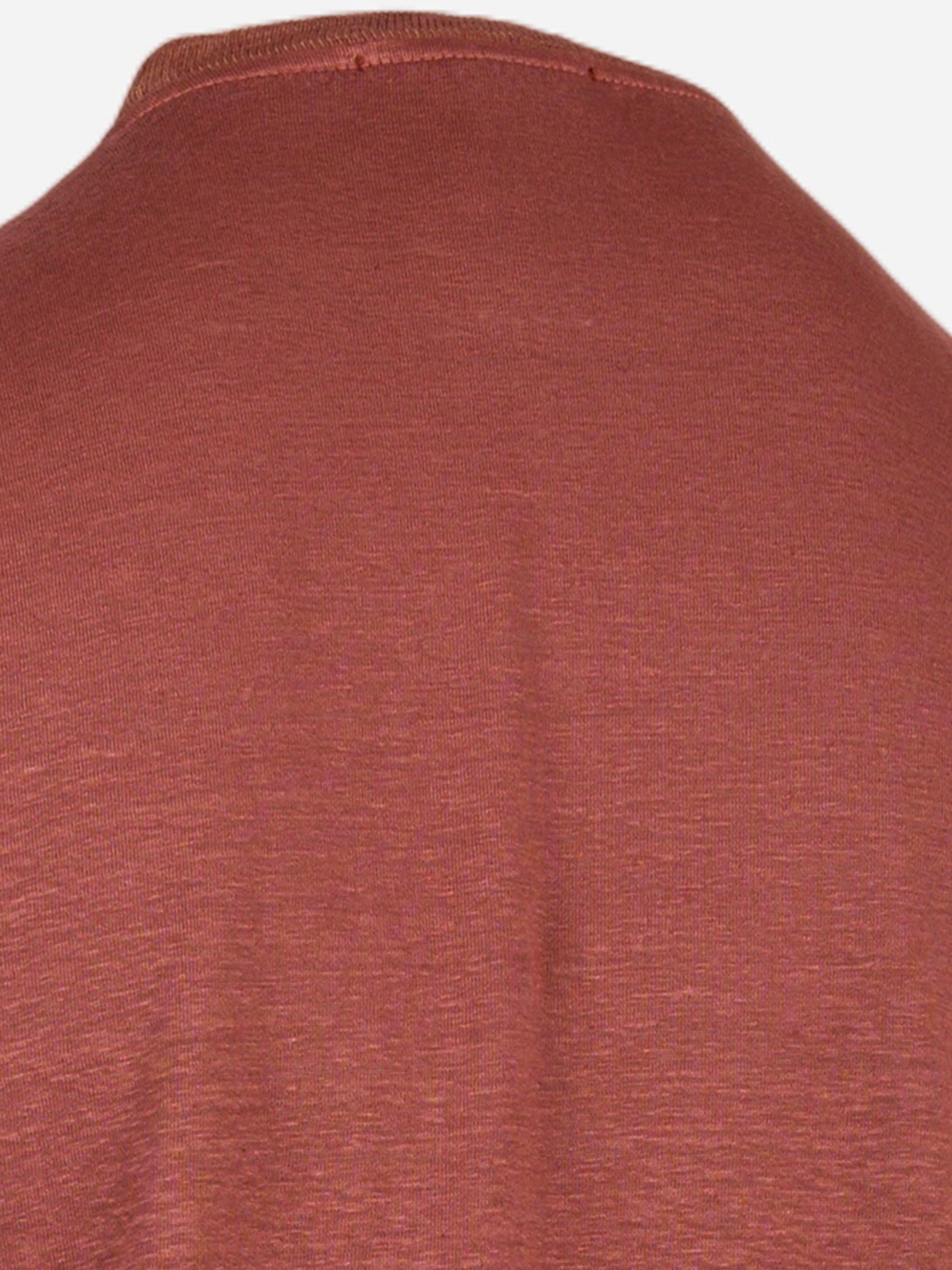 T-shirt manica corta in lino Marrone