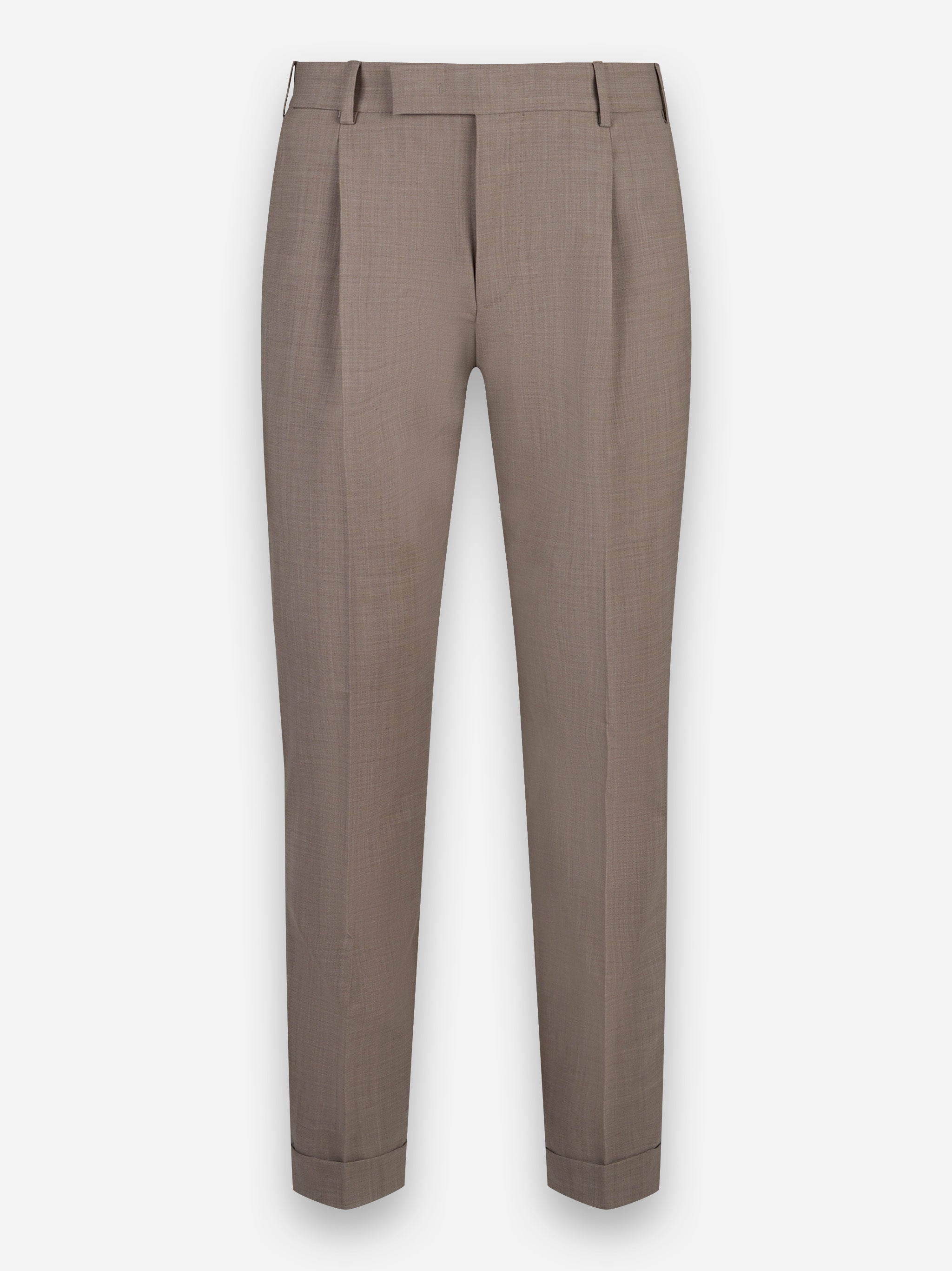 Pantalone con una pincet in lana stretch Rebel Beige