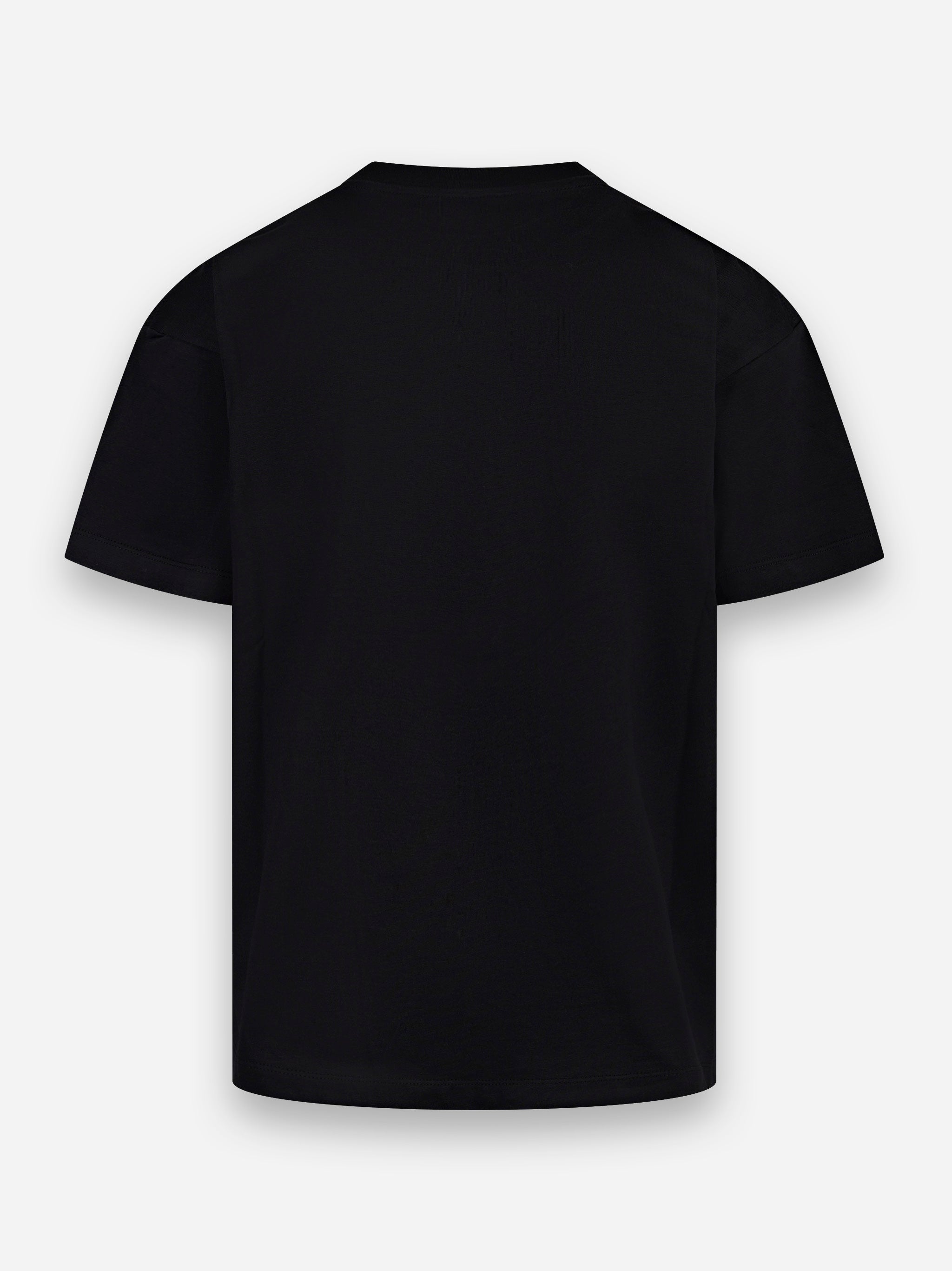 T-shirt manica corta con stampa logo Nero