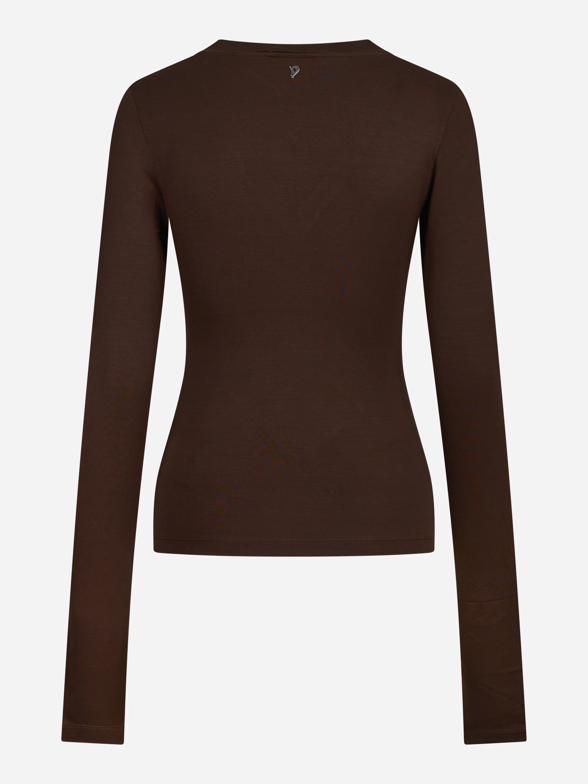 Maglia scollo a V slim-fit marrone