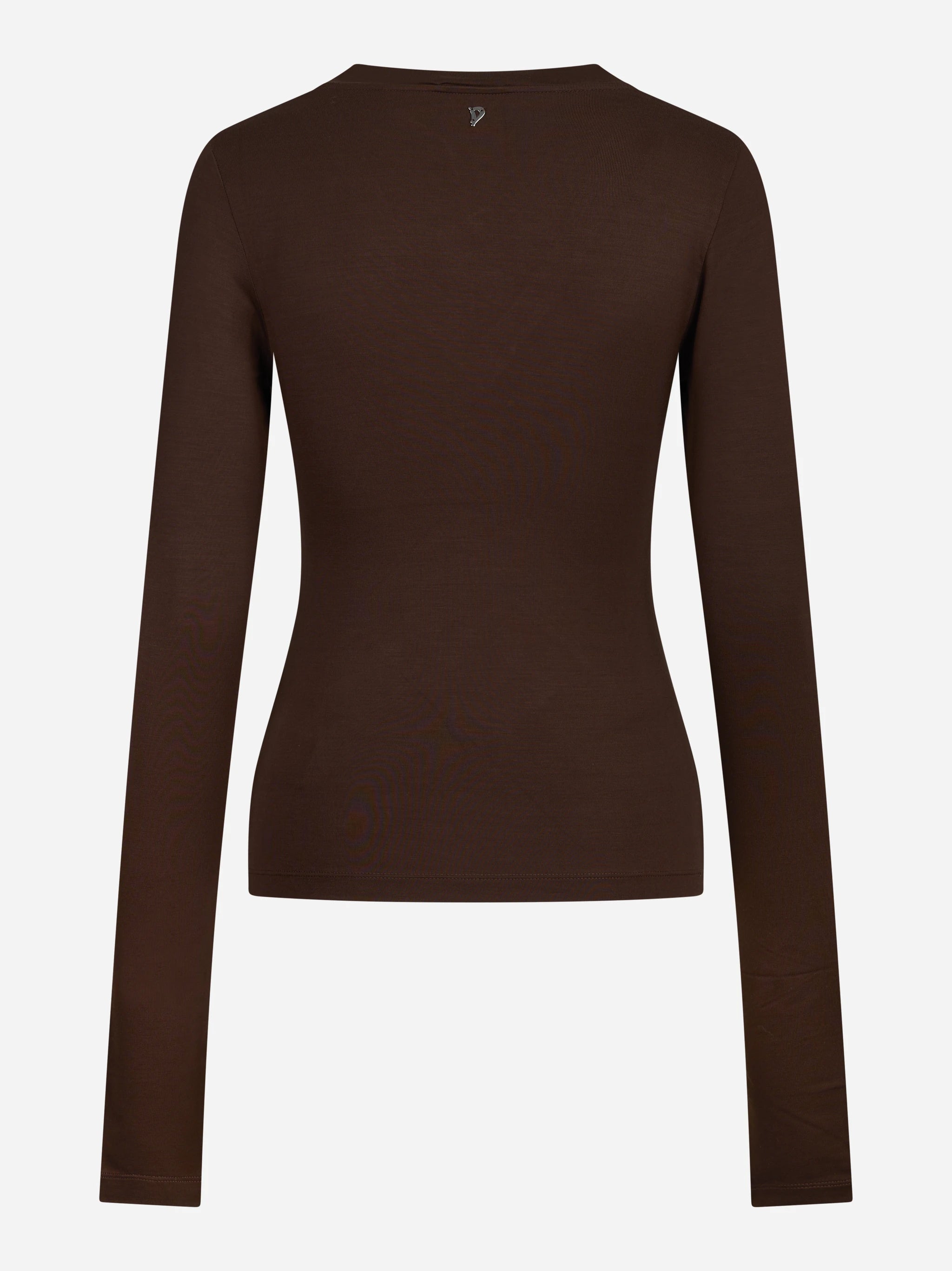 Maglia scollo a V slim-fit marrone