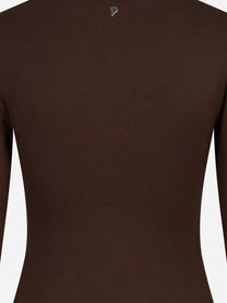 Maglia scollo a V slim-fit marrone
