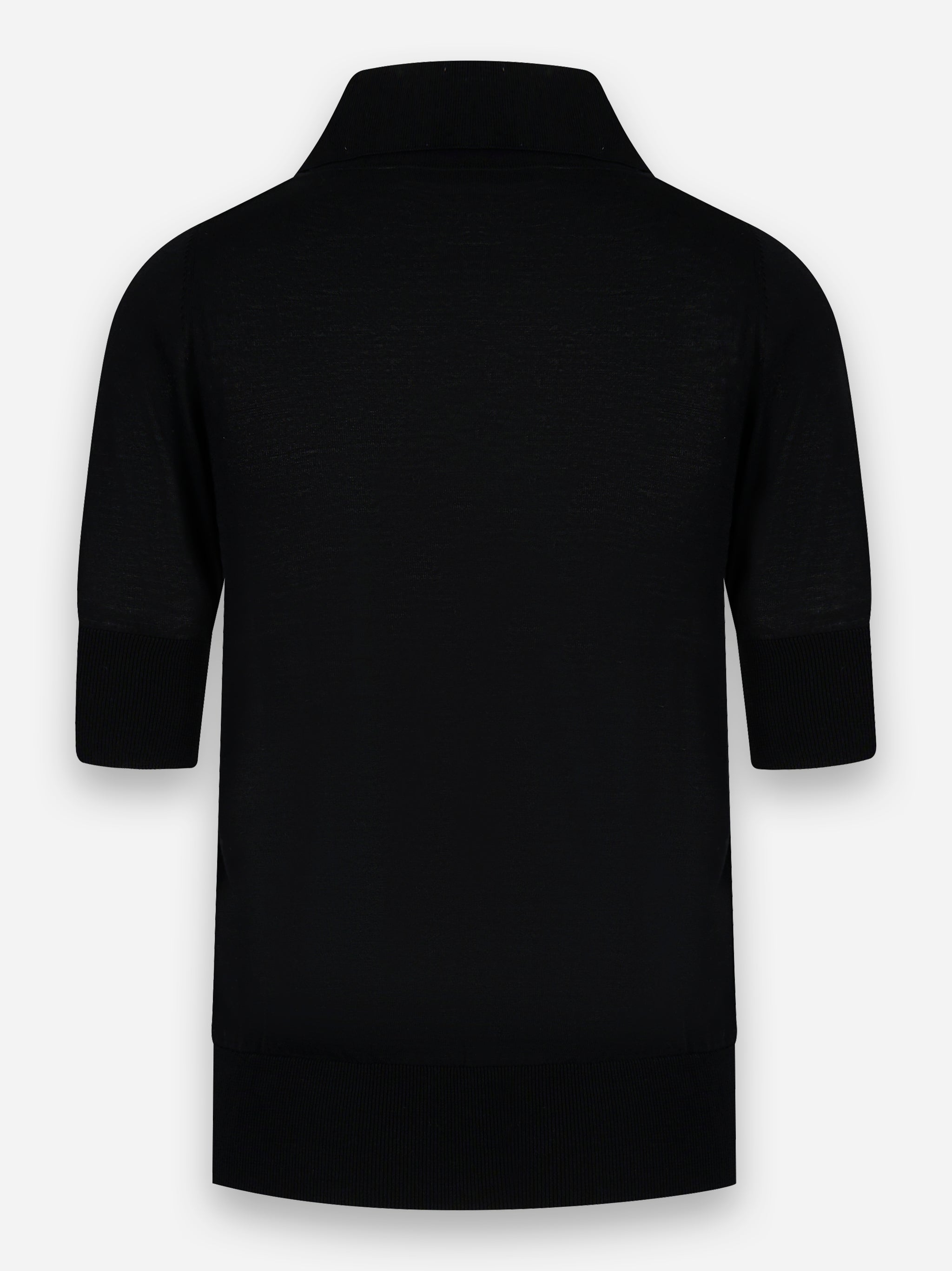 Polo manica corta in cotone Nero