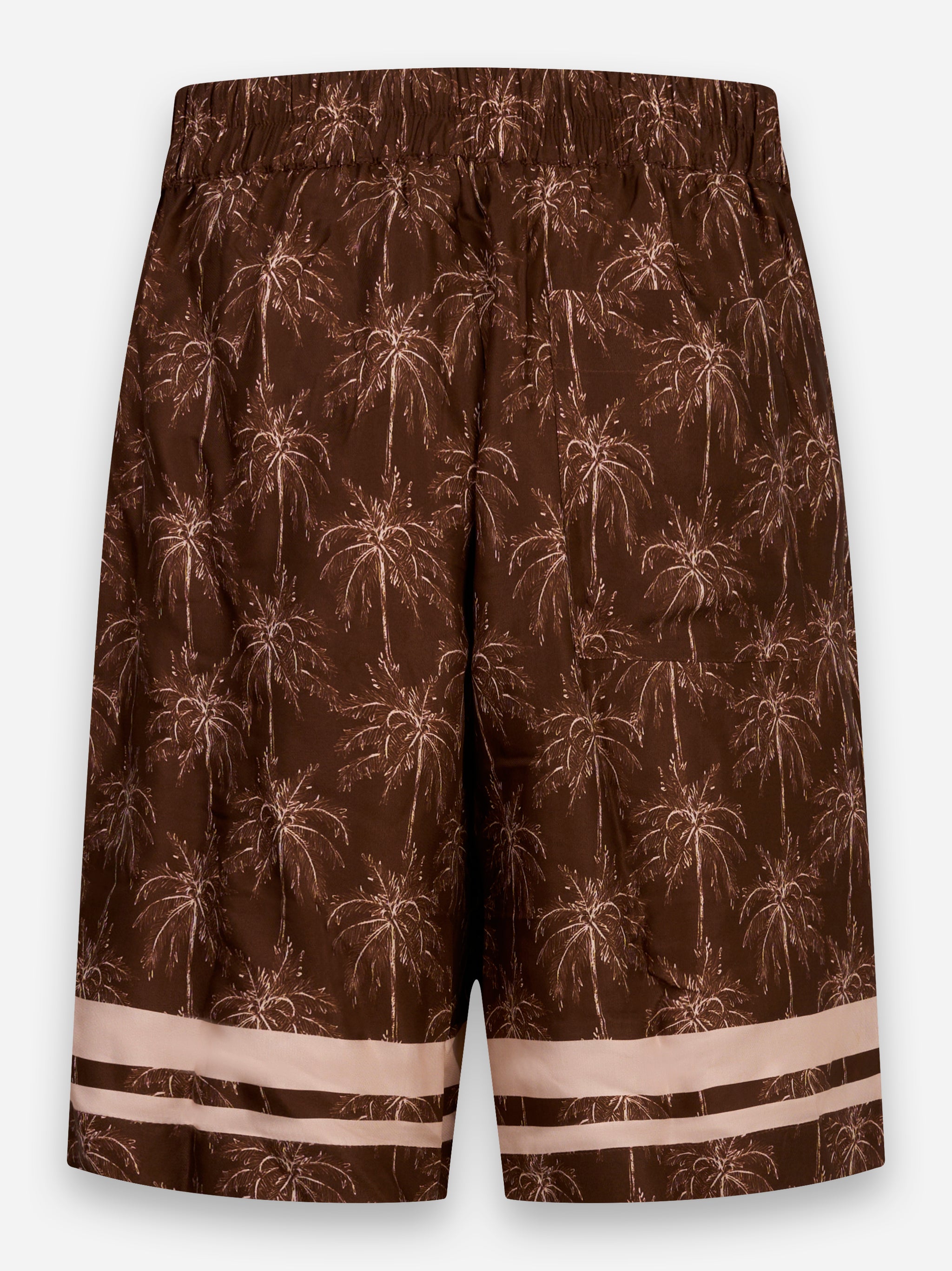 Shorts con motivo a fiori Marrone