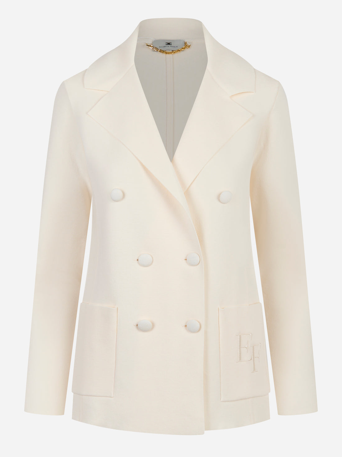 Giacca in maglia con ricamo Bianca