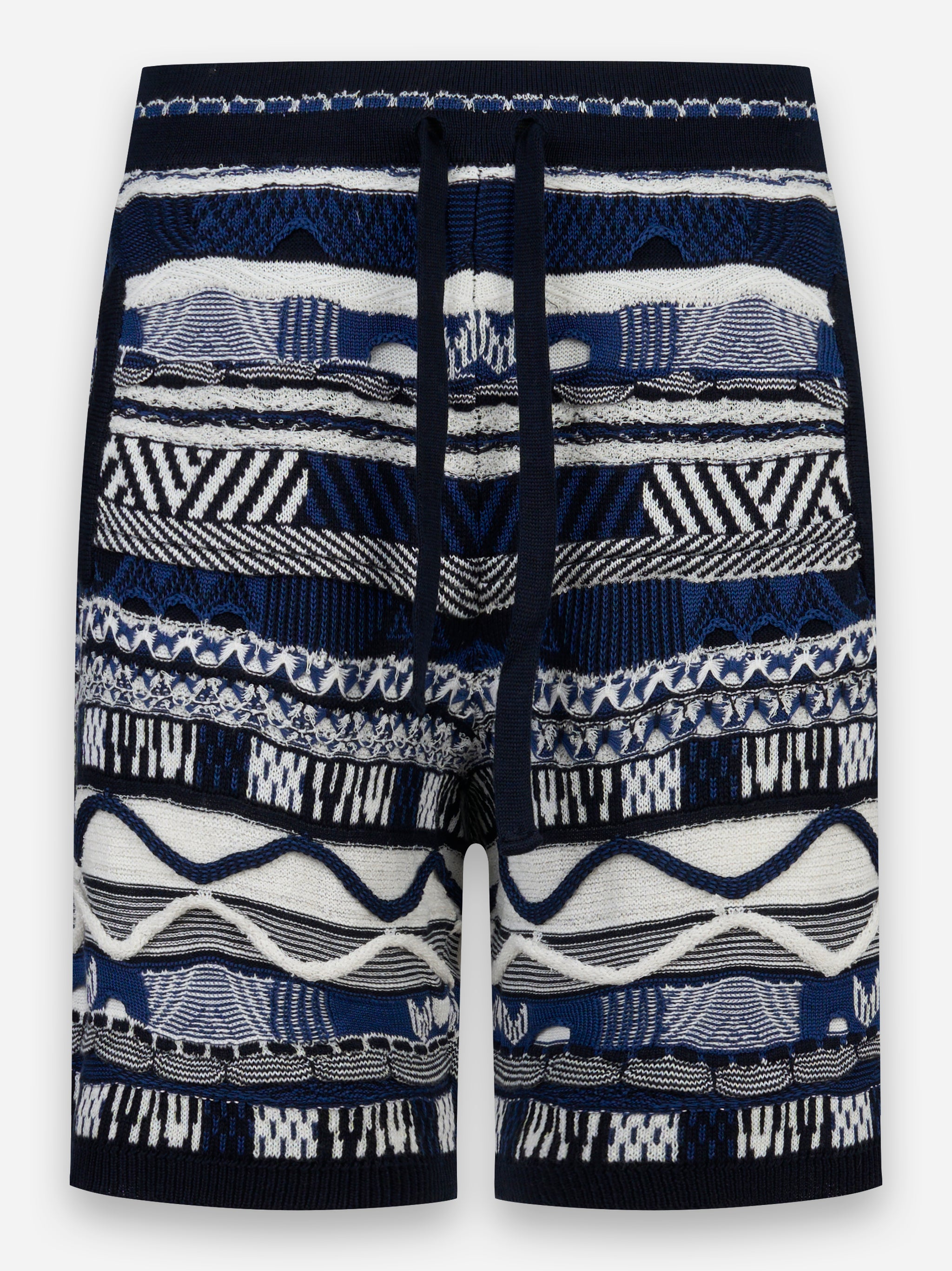 Shorts con lavorazione jaquard Blu