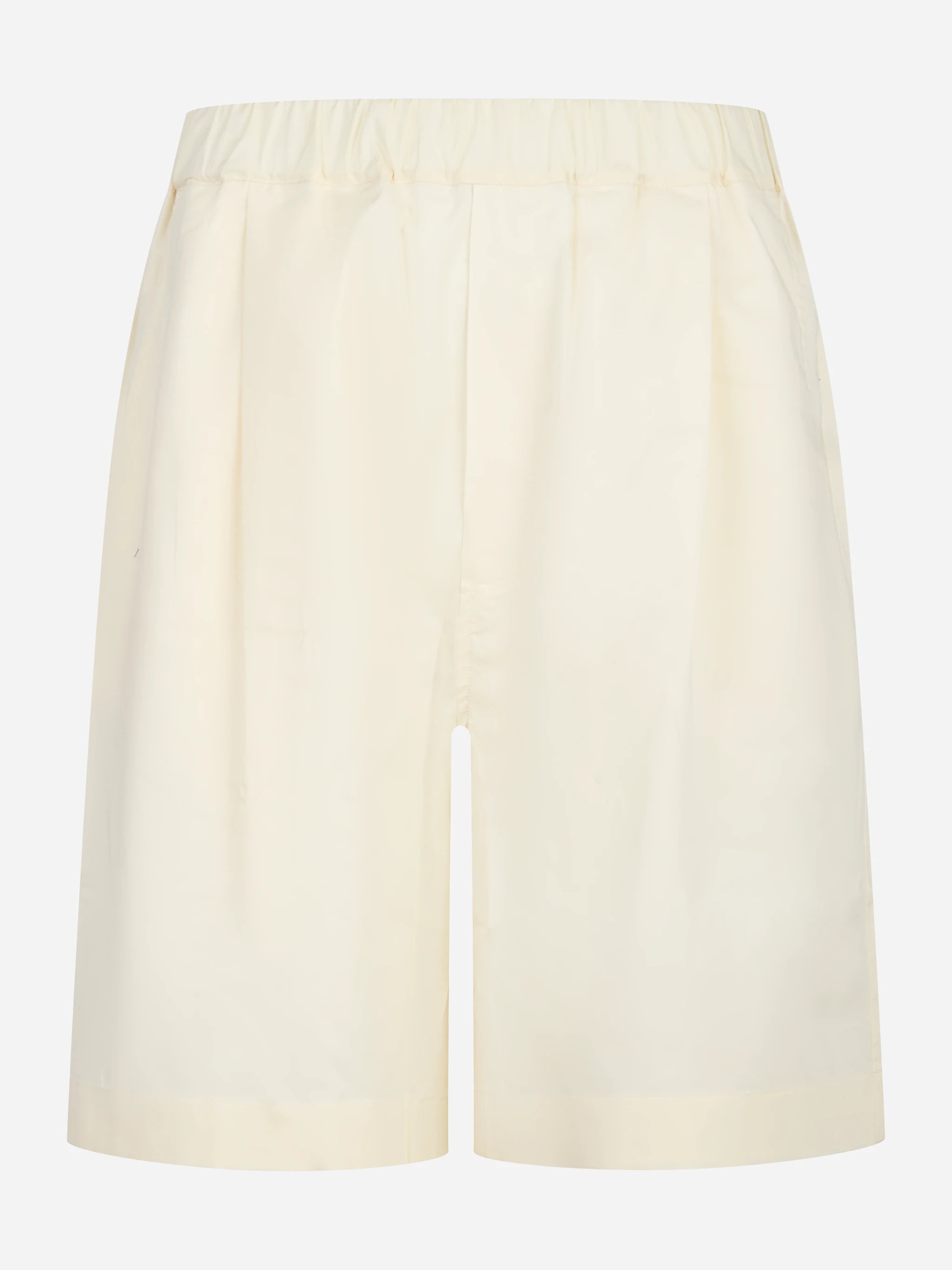 Shorts loose in cotone stretch beige