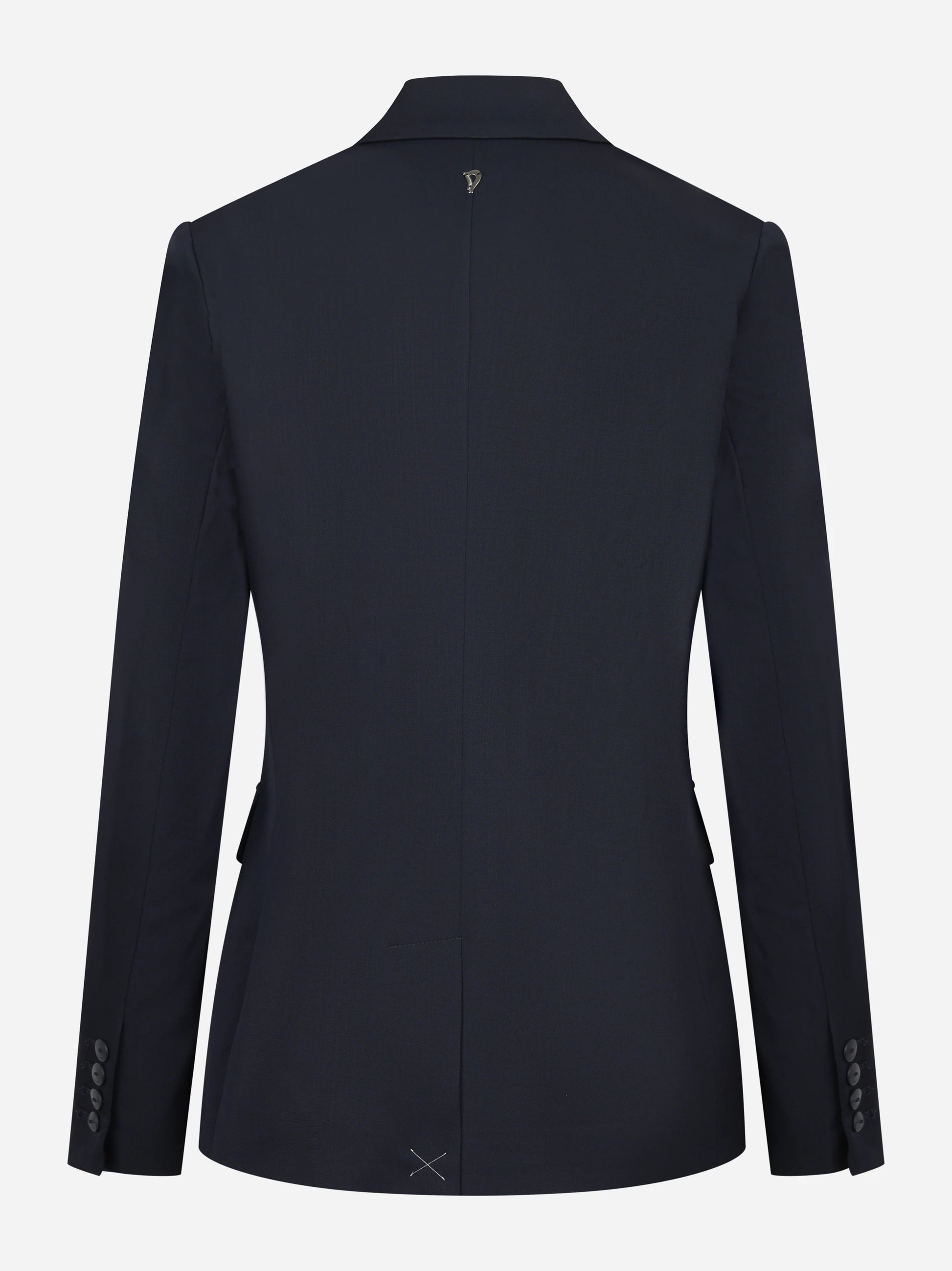 Blazer doppiopetto in gabardina di lana stretch blu