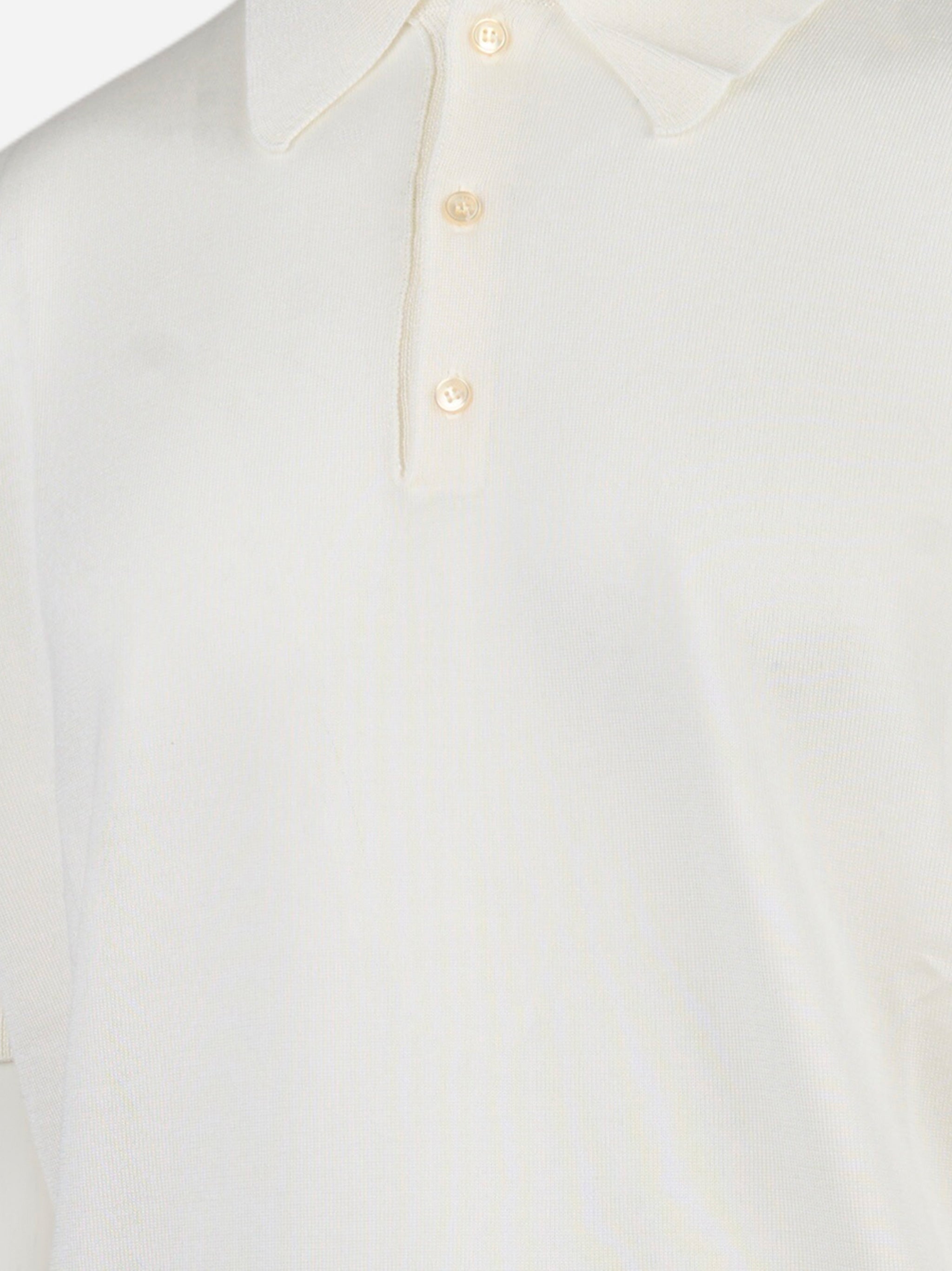 Polo manica corta in viscosa Bianco