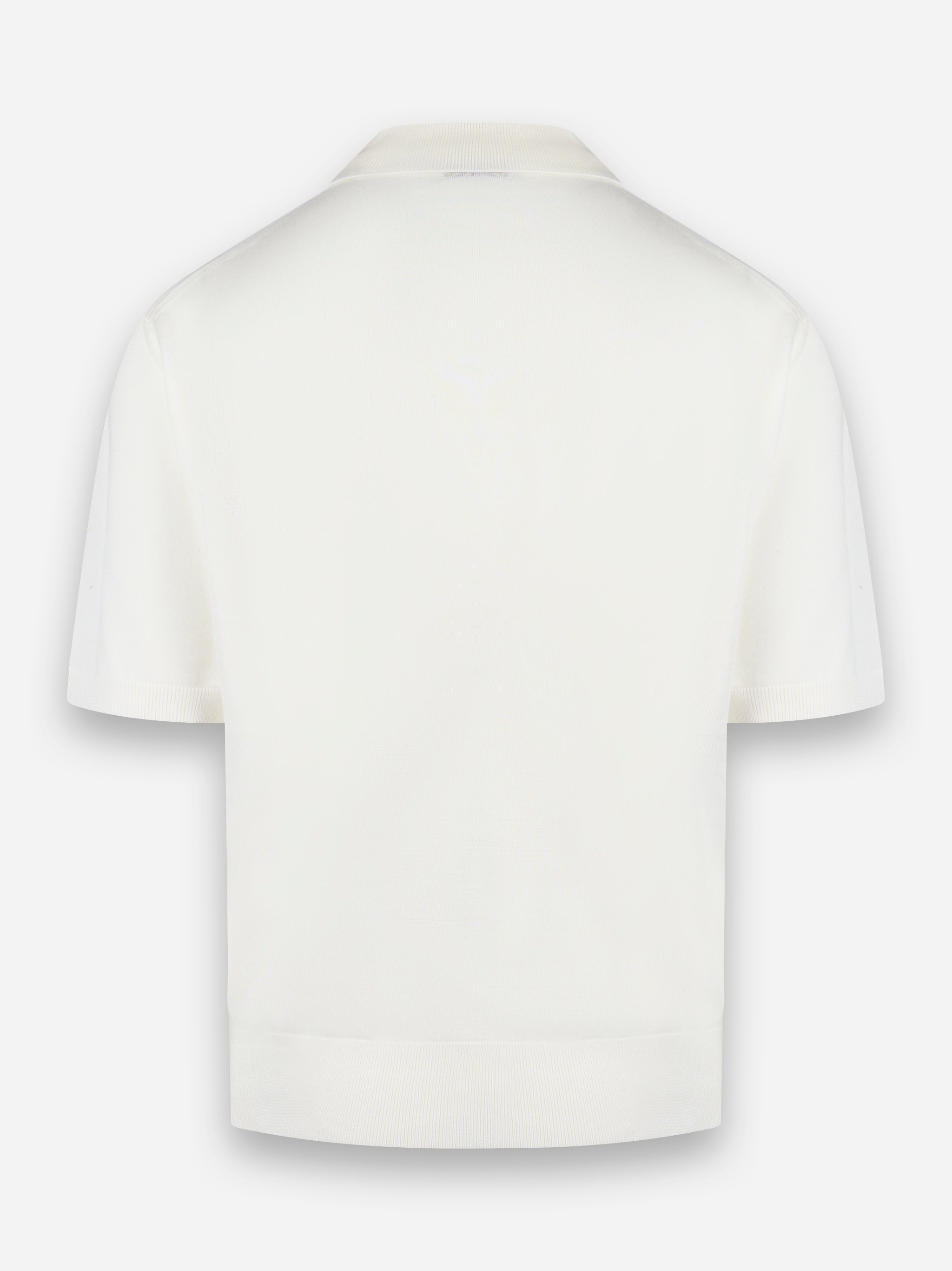 Polo manica corta in viscosa Bianco