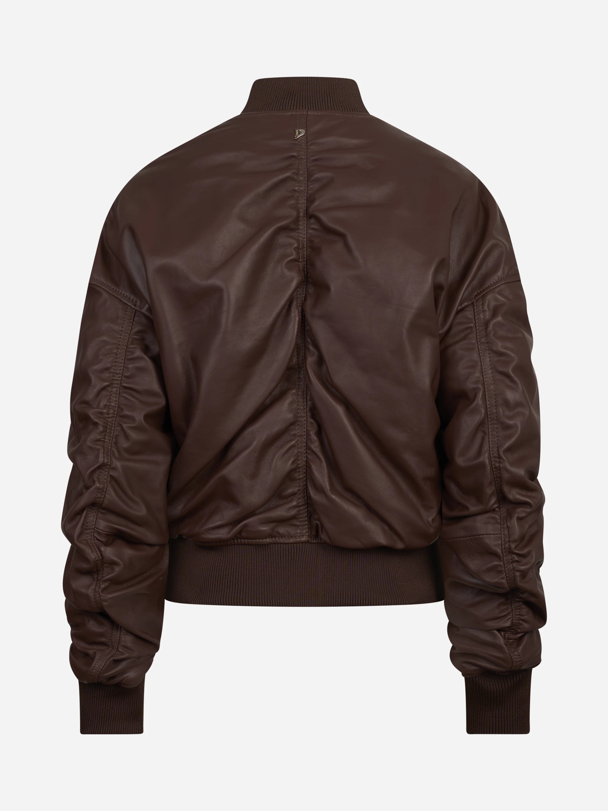 Bomber oversize in pelle di agnello