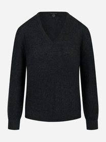 Maglia scollo V in cashmere Grigio