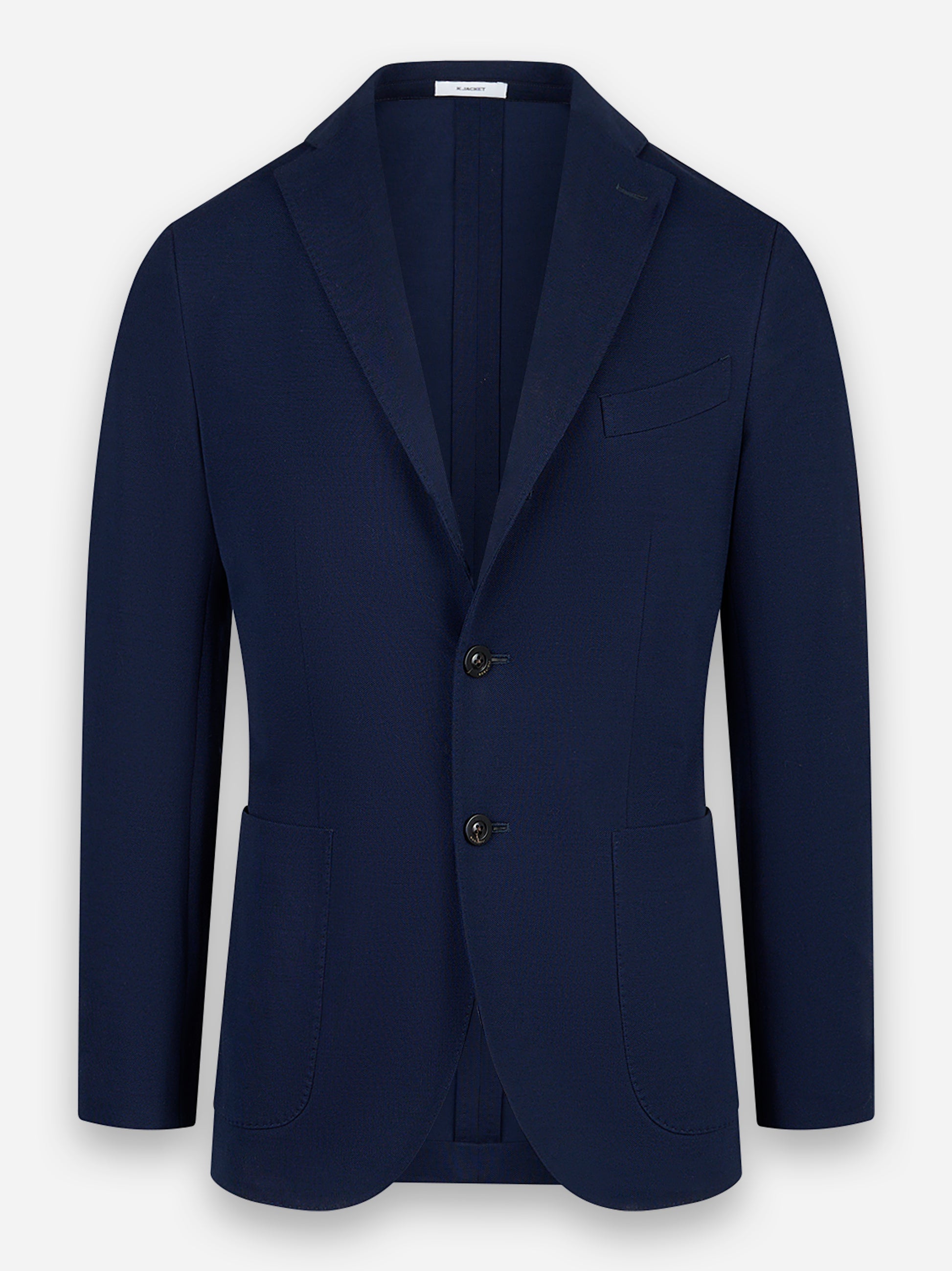 Blazer in jersey con rever a specchio e tasche a toppa Blu