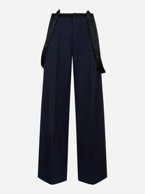 Pantalone Tecla in fresco lana stretch Blu