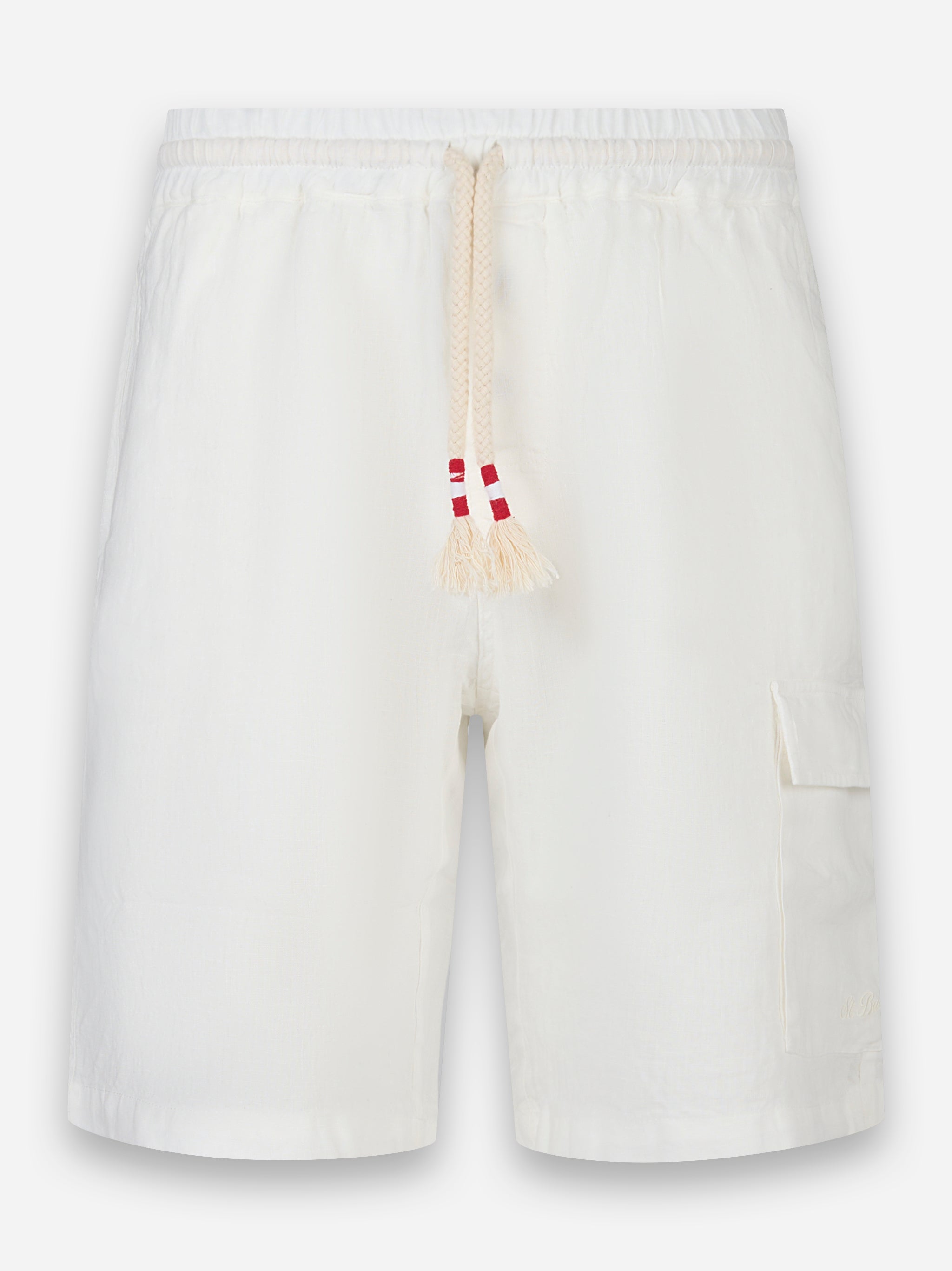 Shorts Marseille in lino Bianco