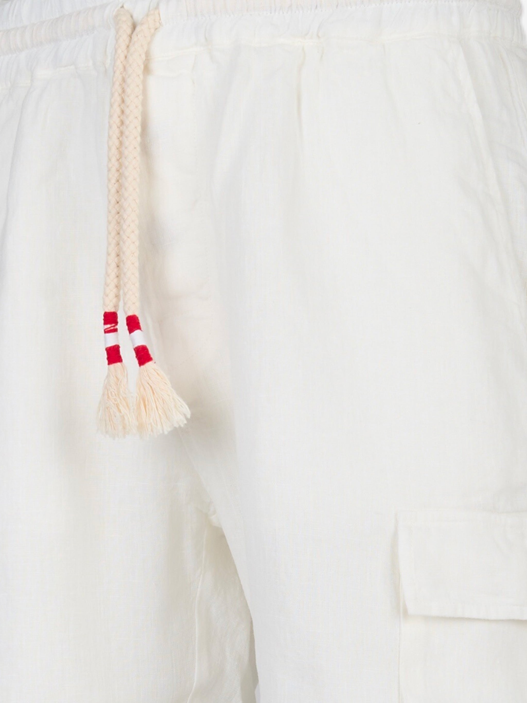 Shorts Marseille in lino Bianco