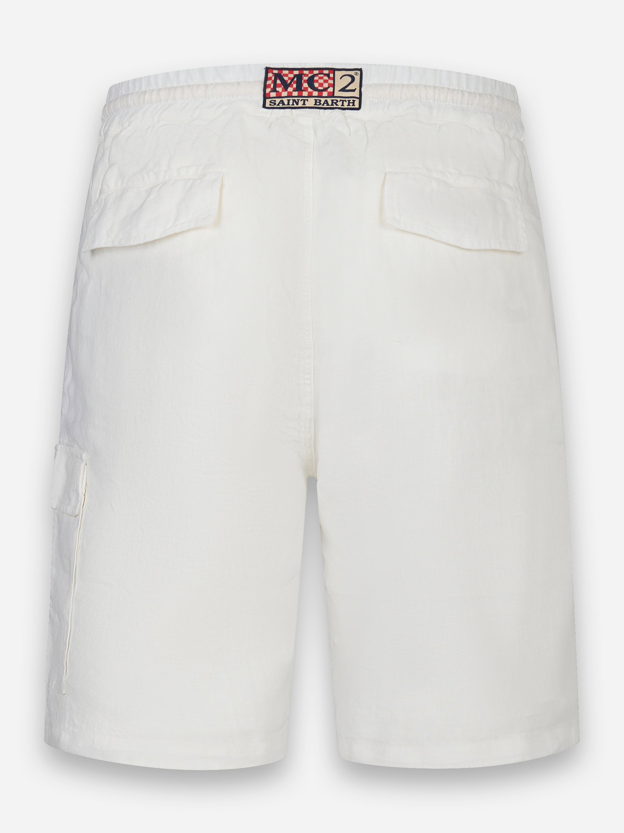 Shorts Marseille in lino Bianco