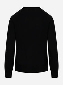 Maglia tricot scollo V Nero