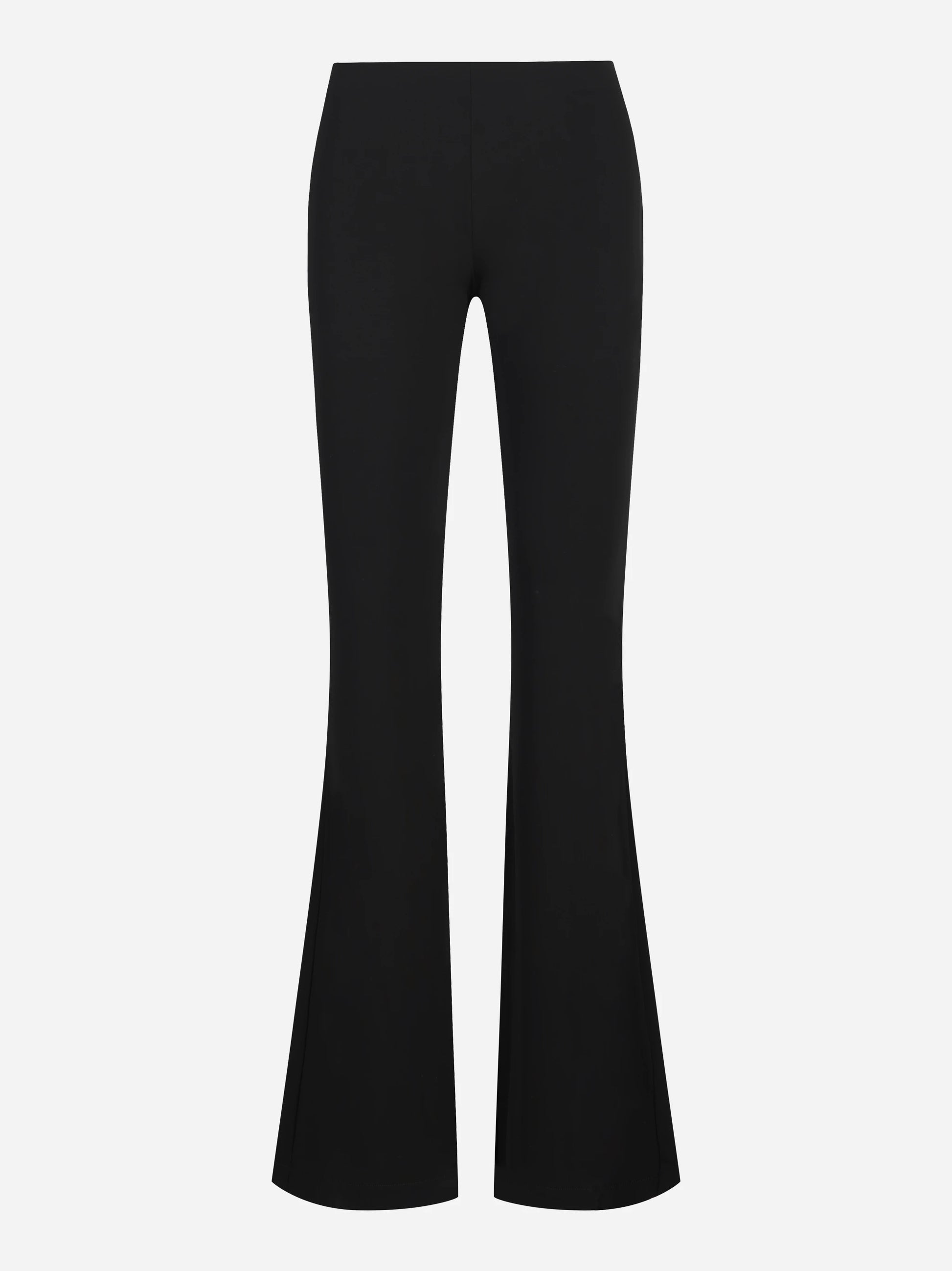 Pantaloni slim in jersey viscosa nero