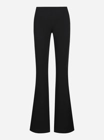 Pantaloni slim in jersey viscosa nero