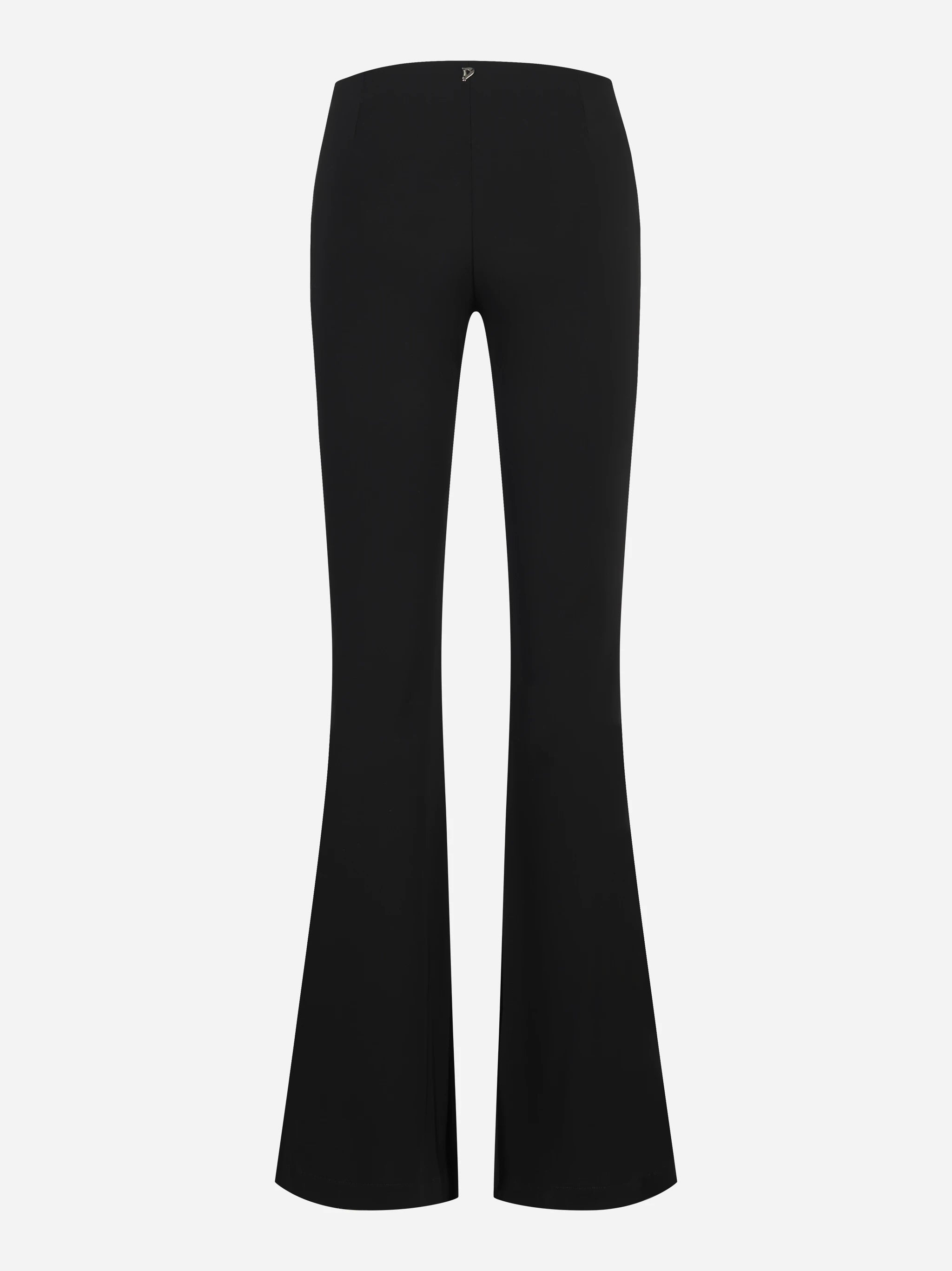 Pantaloni slim in jersey viscosa nero