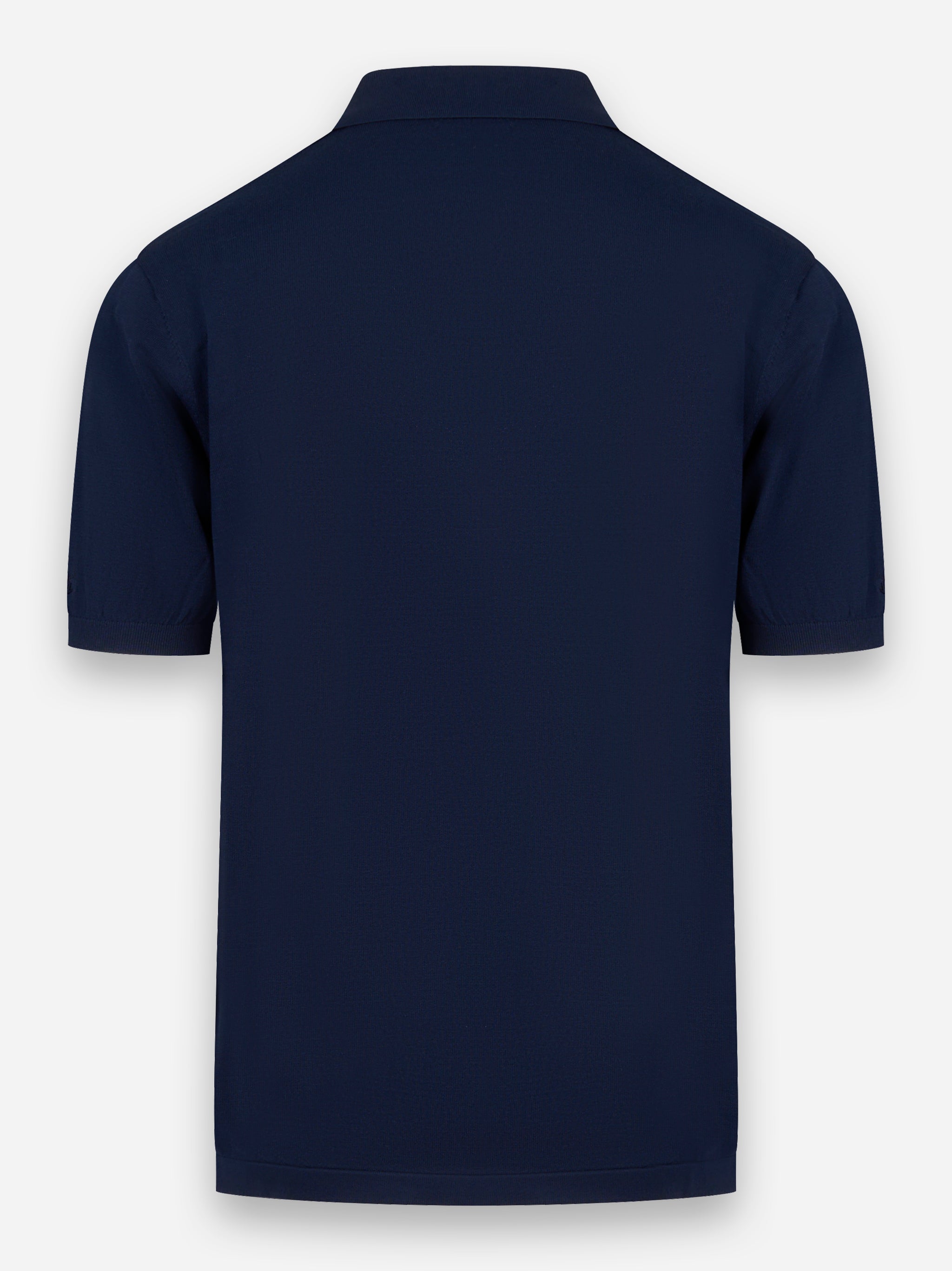 Polo Sloan con collo skipper in cotone Blu