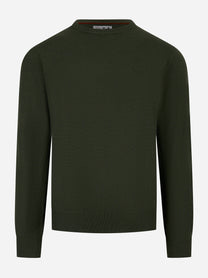 Maglia Regent in lana merinos e cashmere Verde