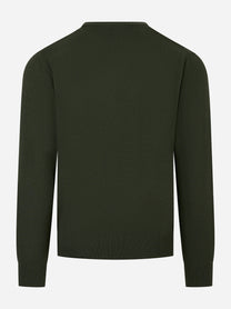 Maglia Regent in lana merinos e cashmere Verde
