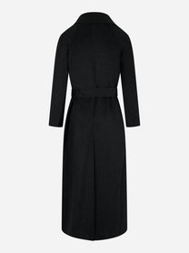 Cappotto Paola in double di lana con cintura Grigio
