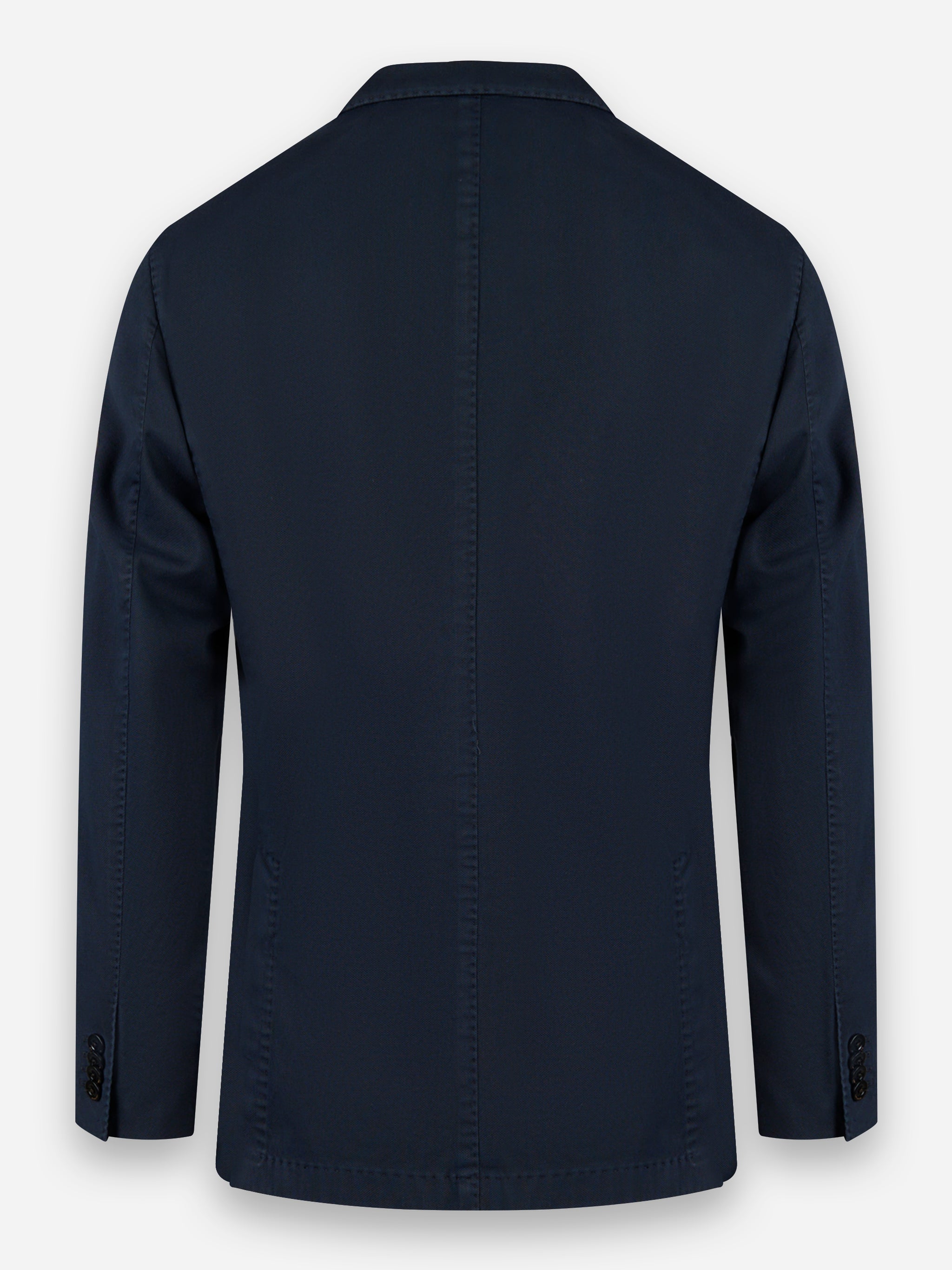 Blazer in cotone con tasche a toppa Blu