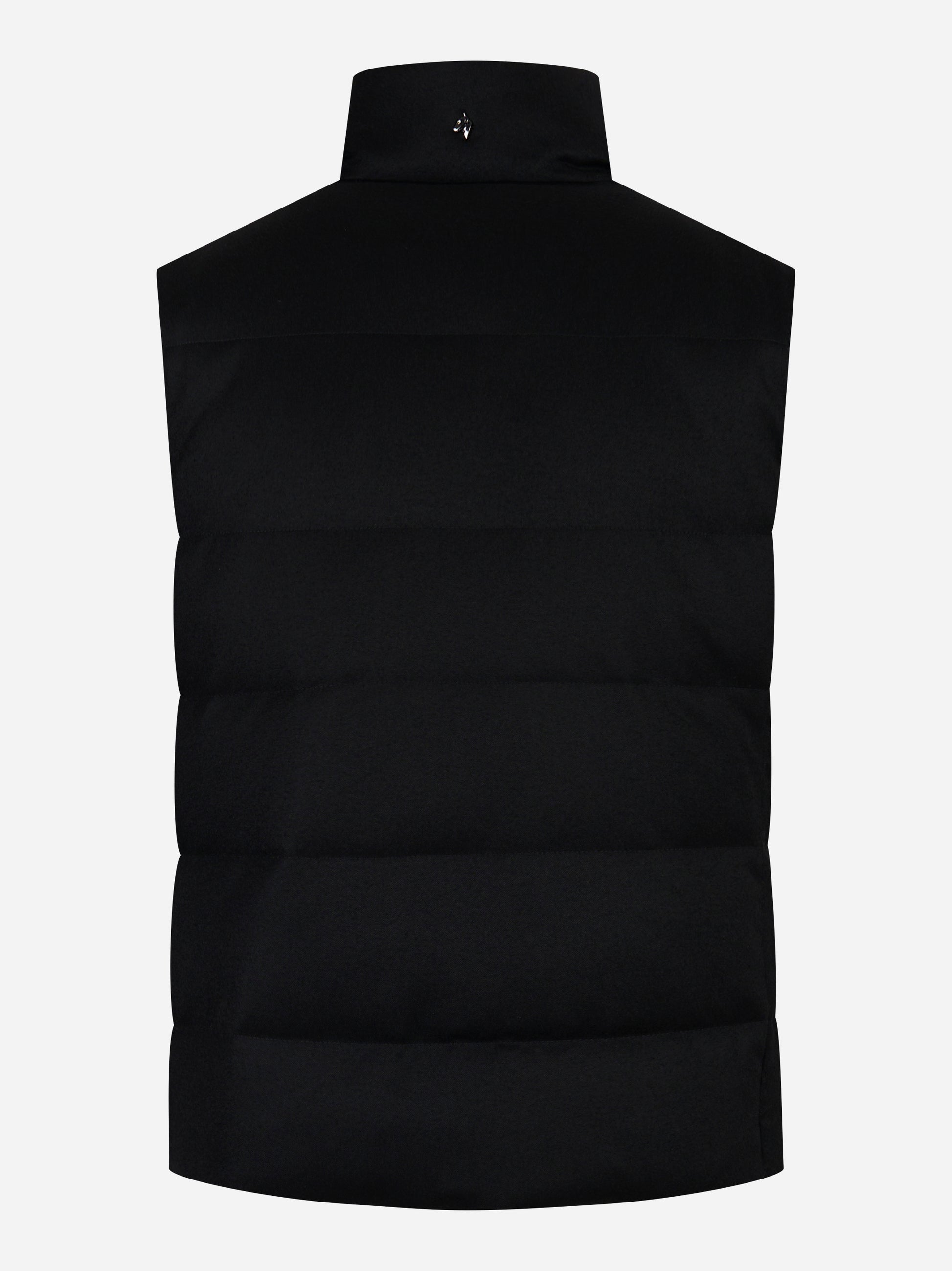 Gilet in lana con interno in piuma Nero