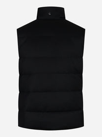 Gilet in lana con interno in piuma Nero