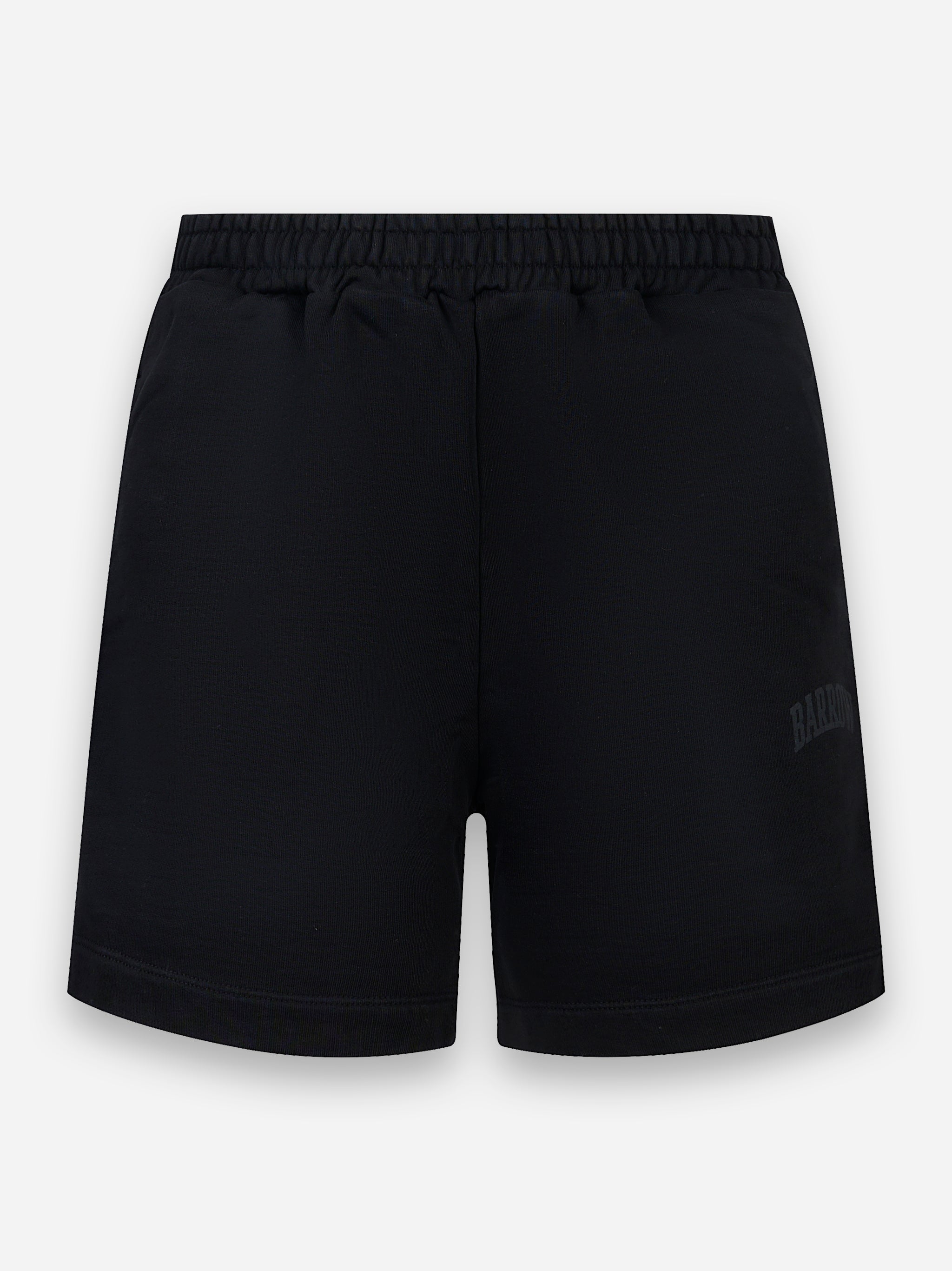 Shorts in jersey con logo Nero