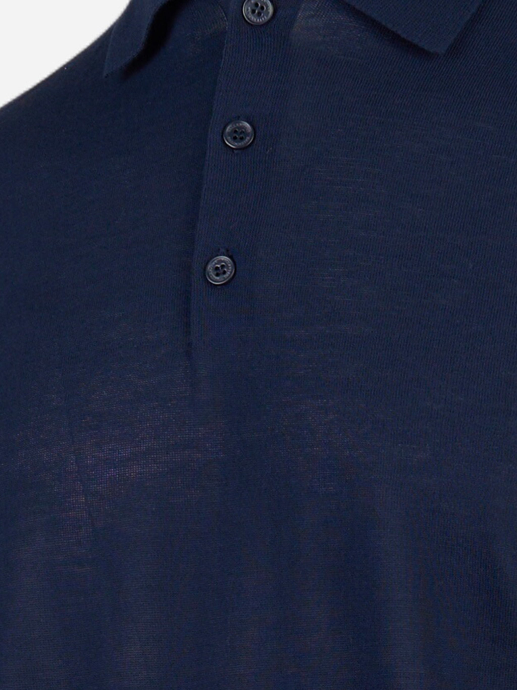 Polo manica corta in cotone Blu