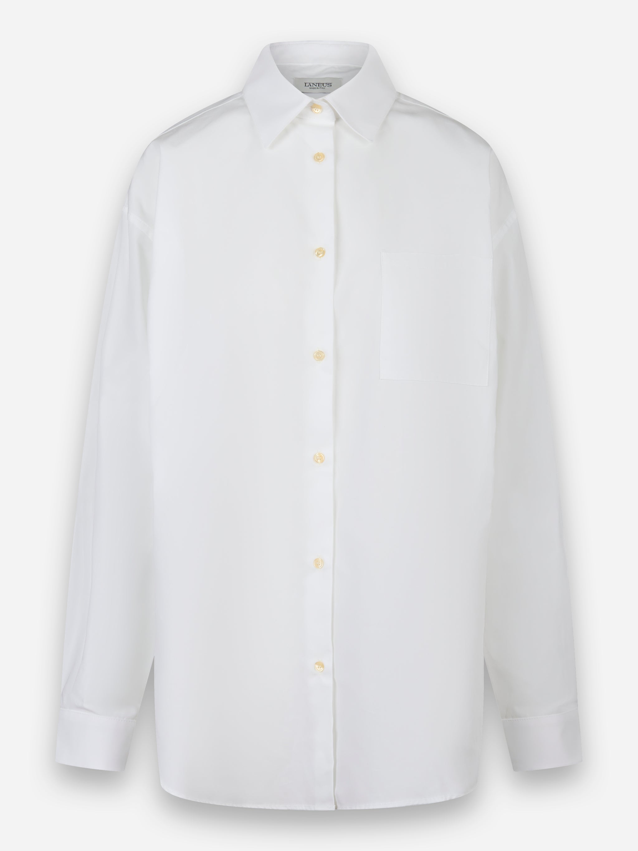 Camicia oversize in popeline di cotone Bianco