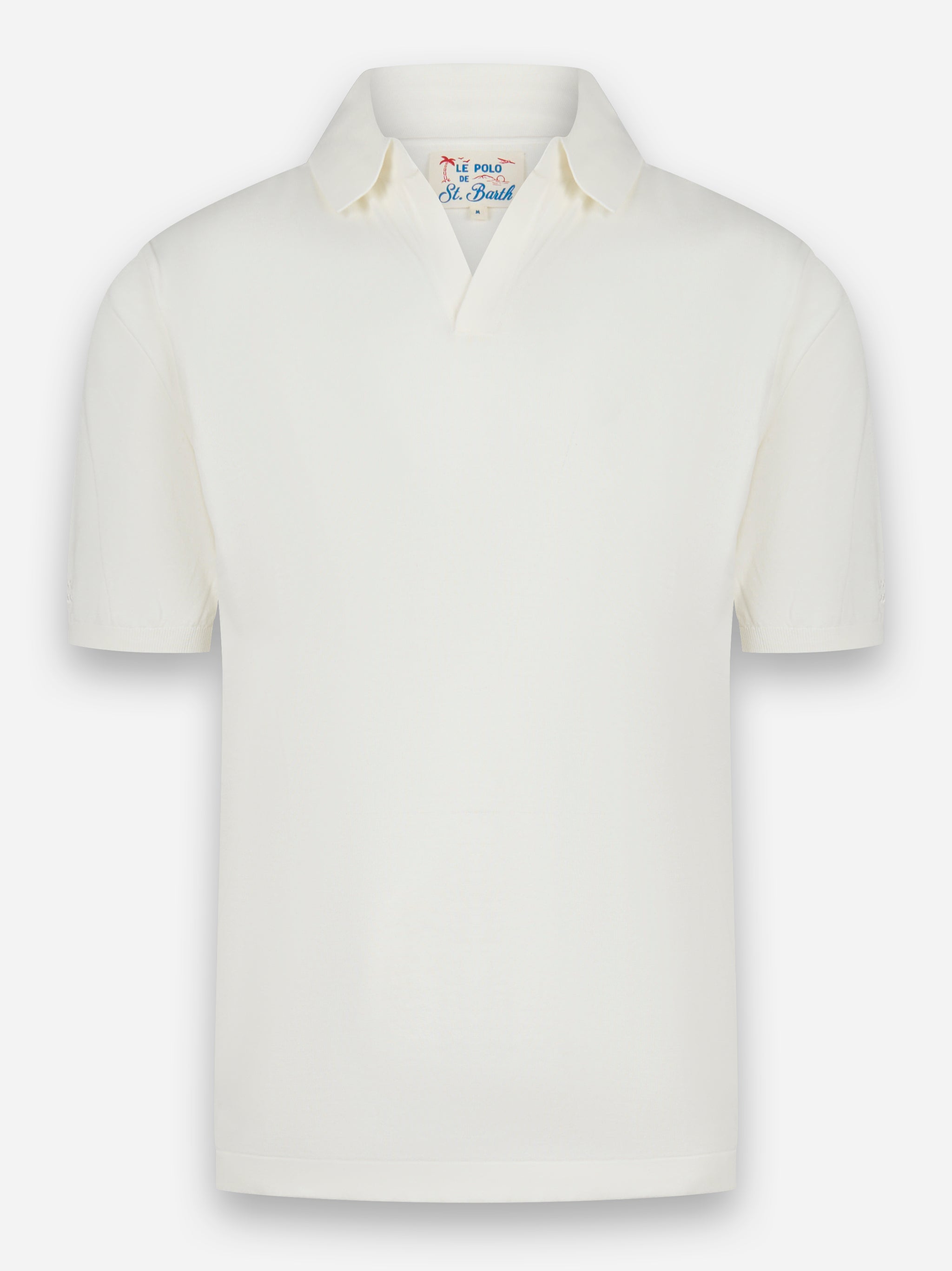 Polo Sloan con collo skipper in cotone Bianco