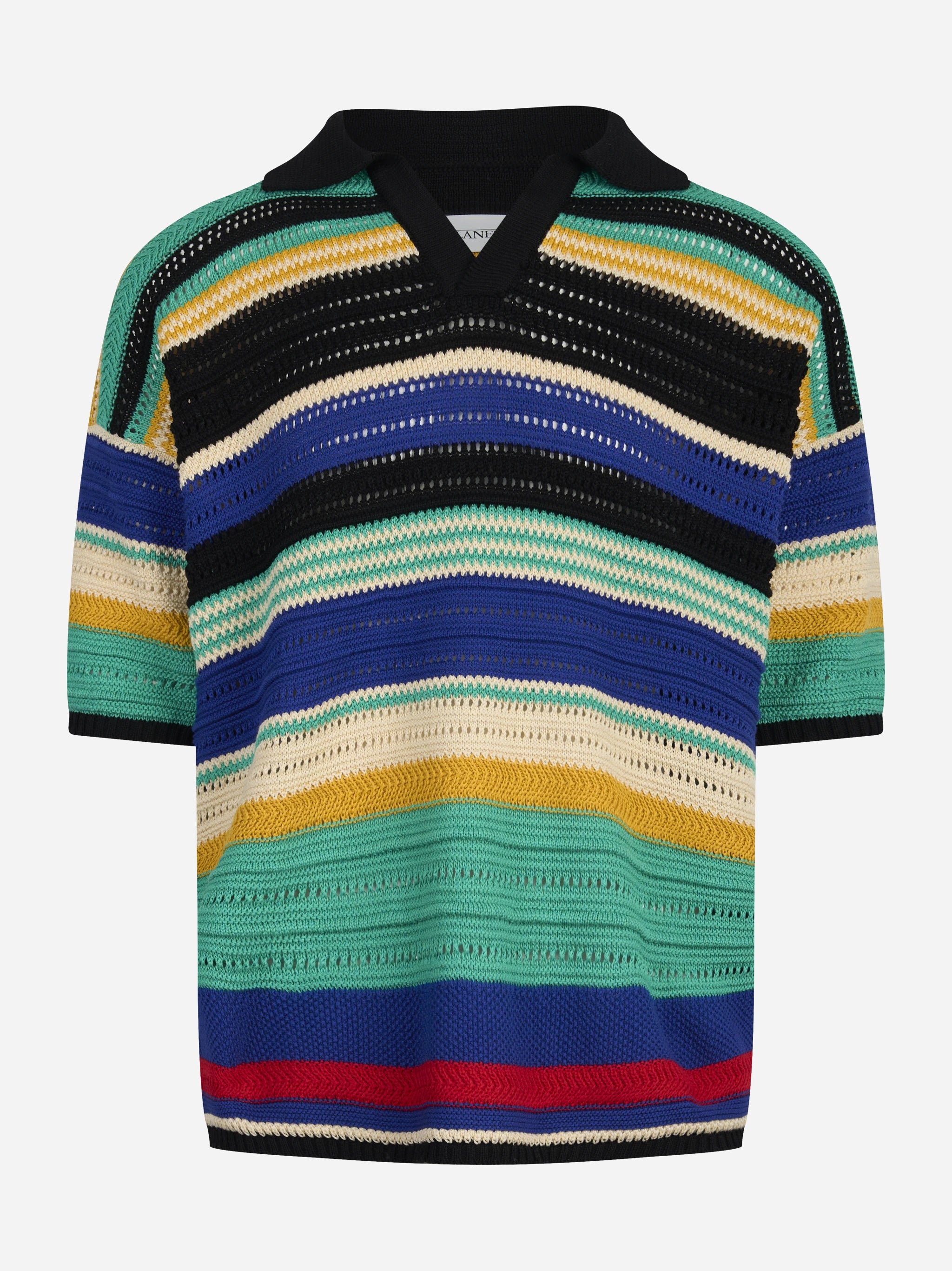 Polo manica corta con lavorazione jaquard