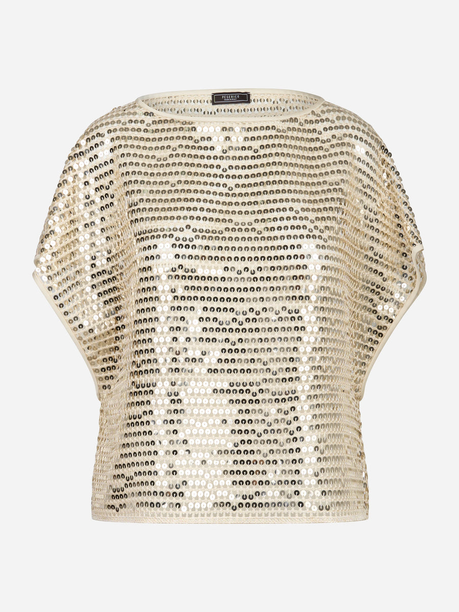 Top con maxi paillettes