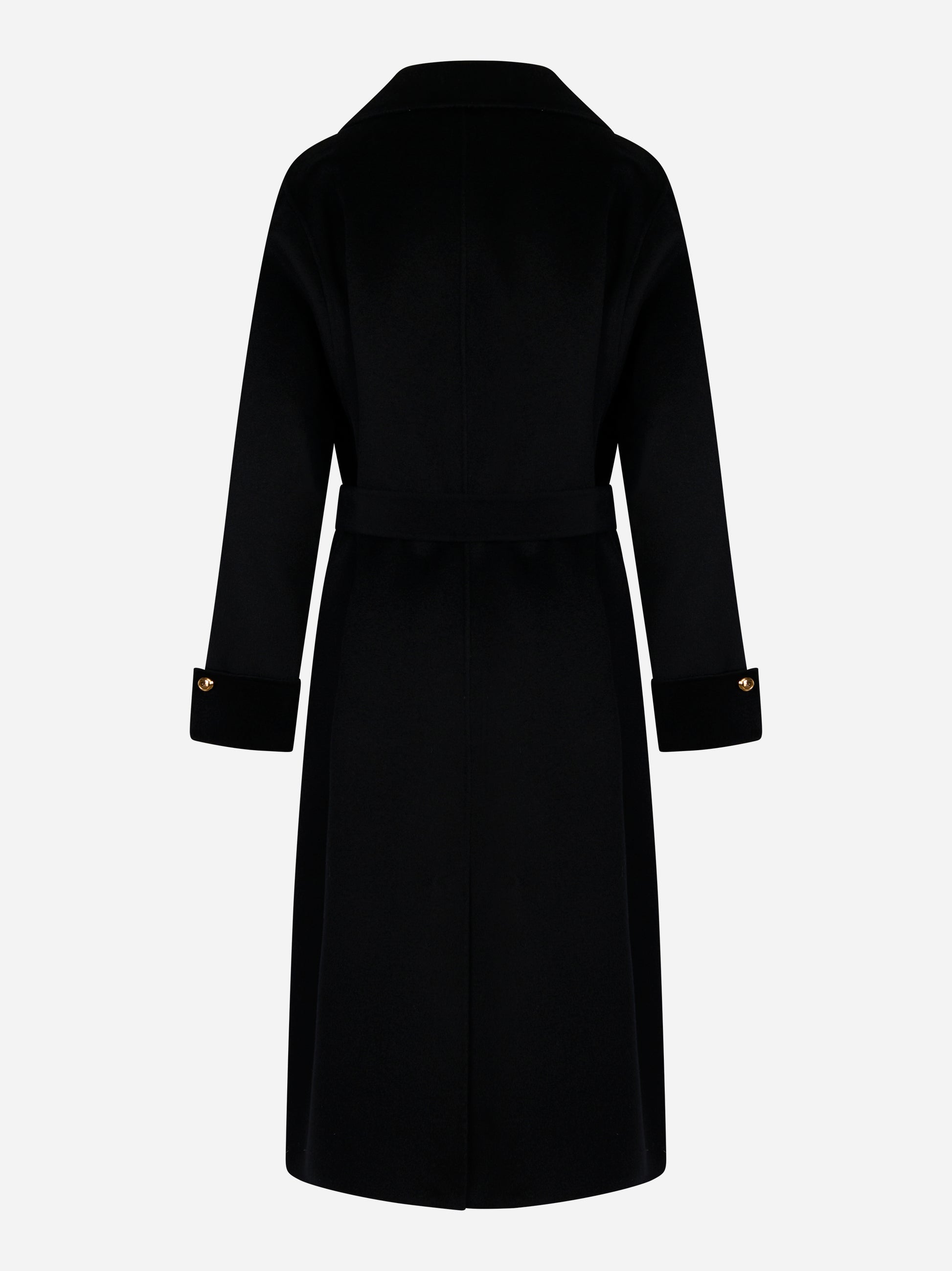 Cappotto in panno di misto lana double Nero