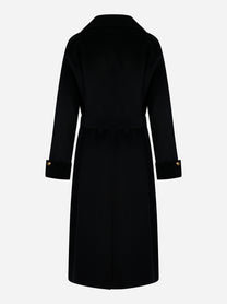 Cappotto in panno di misto lana double Nero