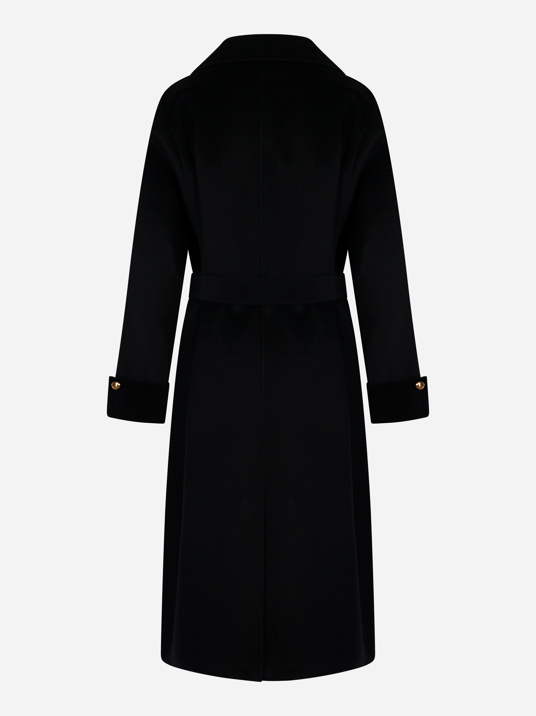 Cappotto in panno di misto lana double Nero